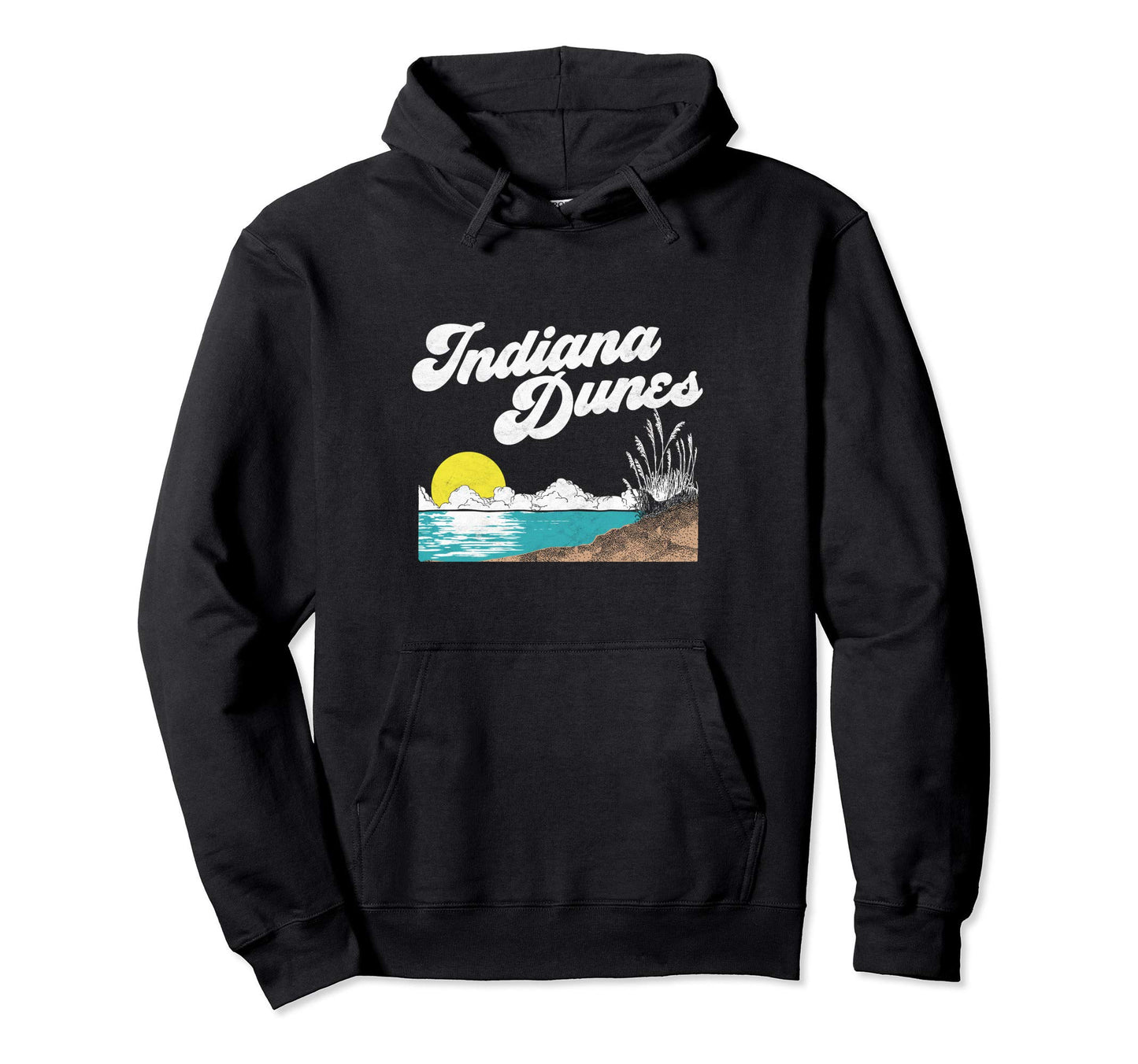 Indiana Dunes National Park 80S Hoodie - Minimalist Print Unisex - T-Shirt, Sweatshirt, Hoodie