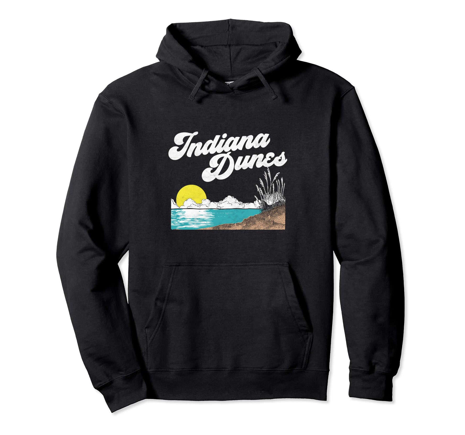 Indiana Dunes National Park 80S Hoodie - Minimalist Print Unisex - T-Shirt, Sweatshirt, Hoodie