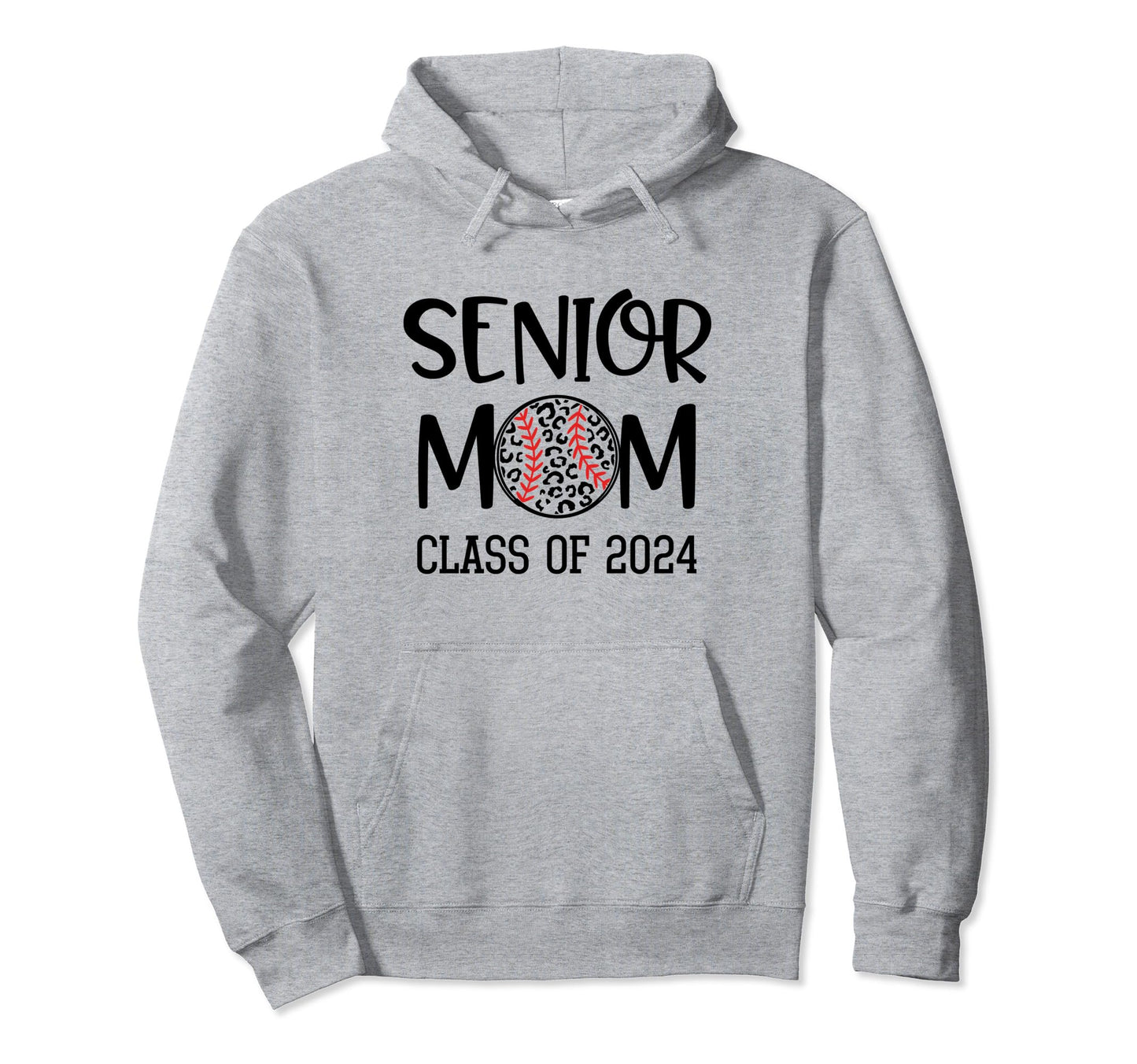 Proud Senior Baseball Mom Senior 2024 Hoodie - Novelty Apparel for Adults - T-Shirt, Sweatshirt, Hoodie
