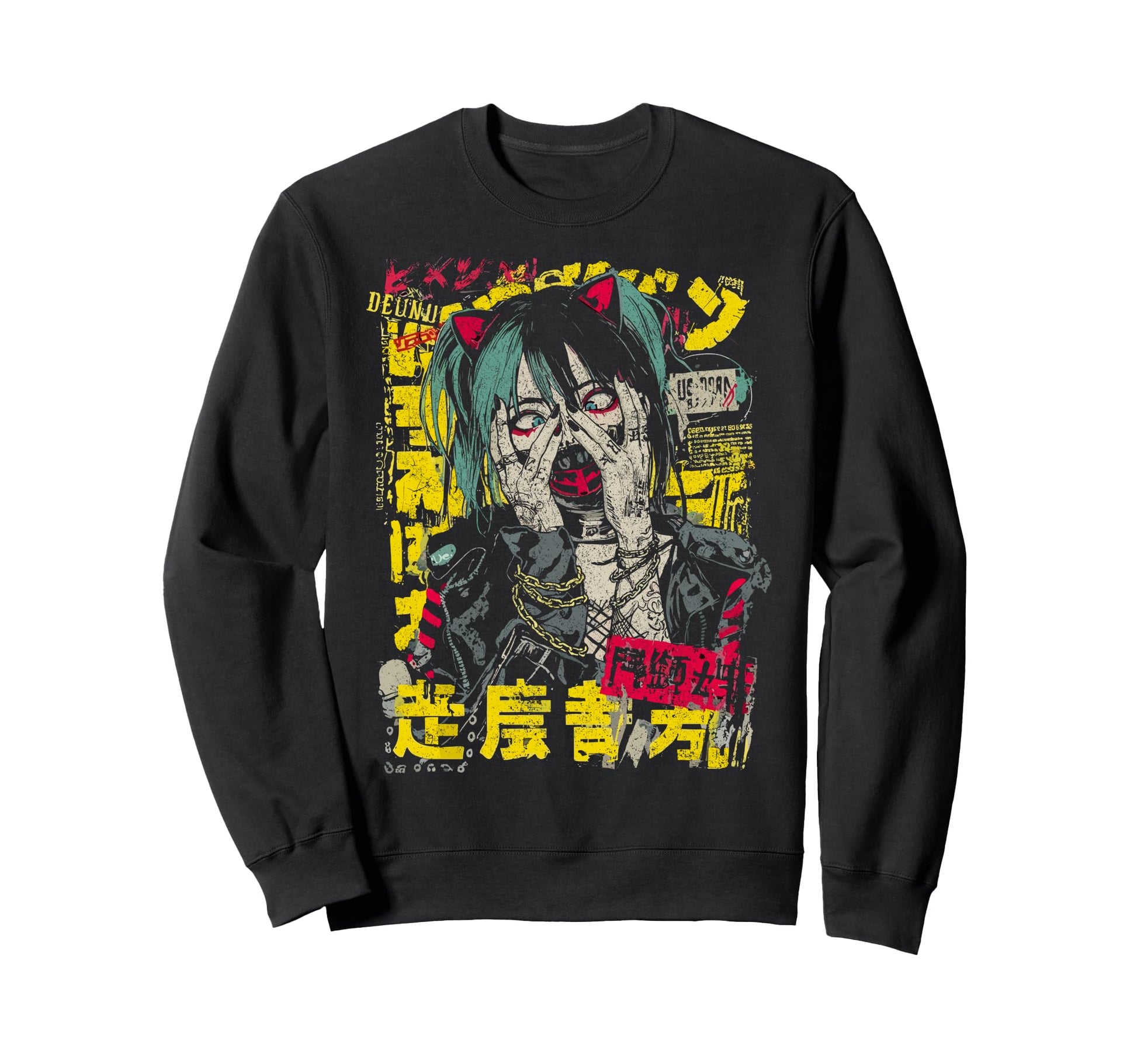 Japanese Streetwear Anime Manga Sweatshirt - Trendy Graphic Unisex - T-Shirt, Sweatshirt, Hoodie