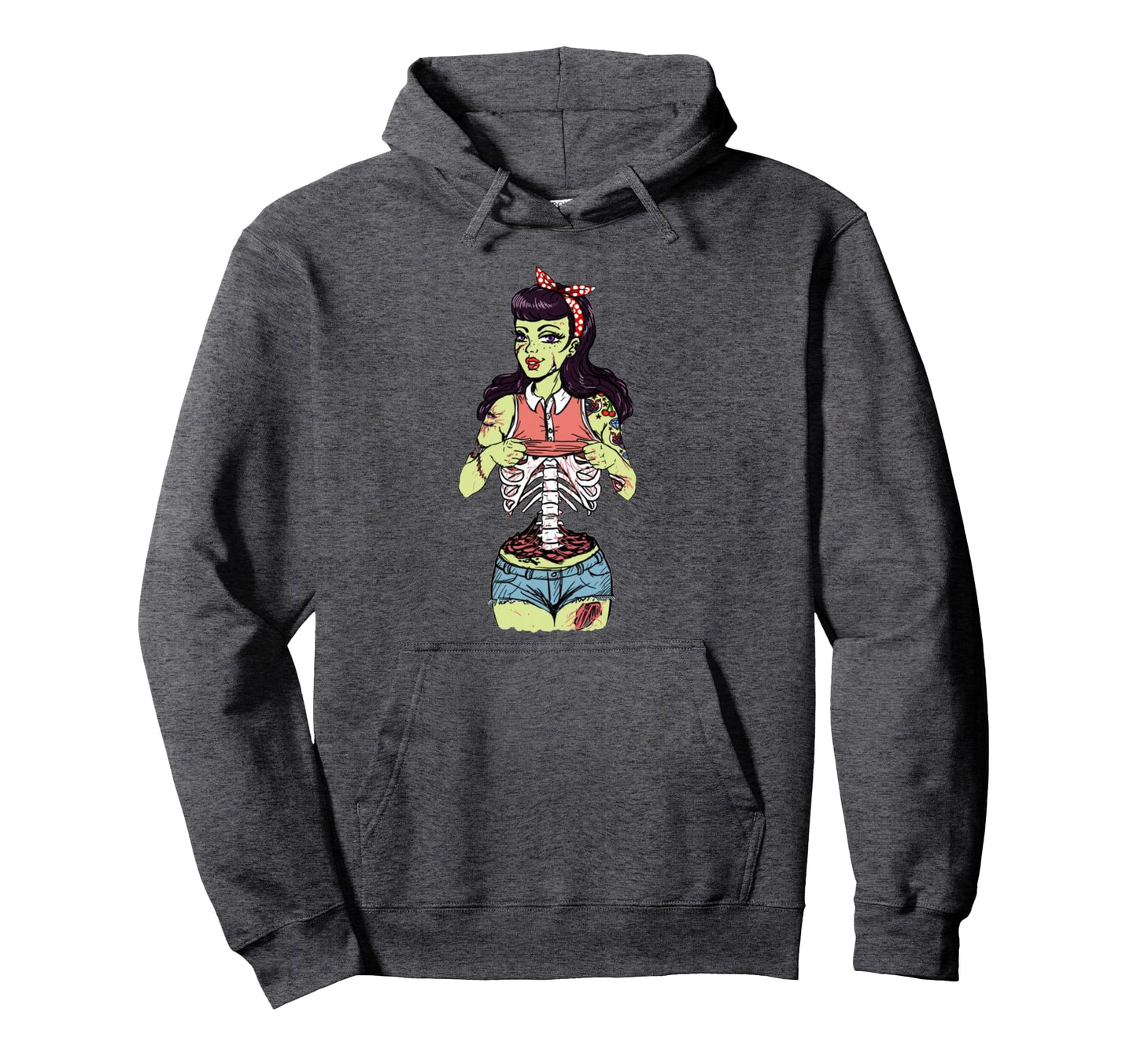 Zombie Pin Up Hoodie - Novelty Apparel for Adults - T-Shirt, Sweatshirt, Hoodie