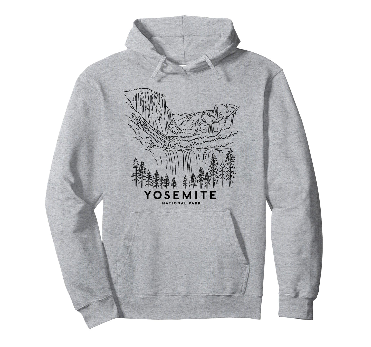 Yosemite Falls California National Park Hoodie - Novelty Apparel Men Women - T-Shirt, Sweatshirt, Hoodie