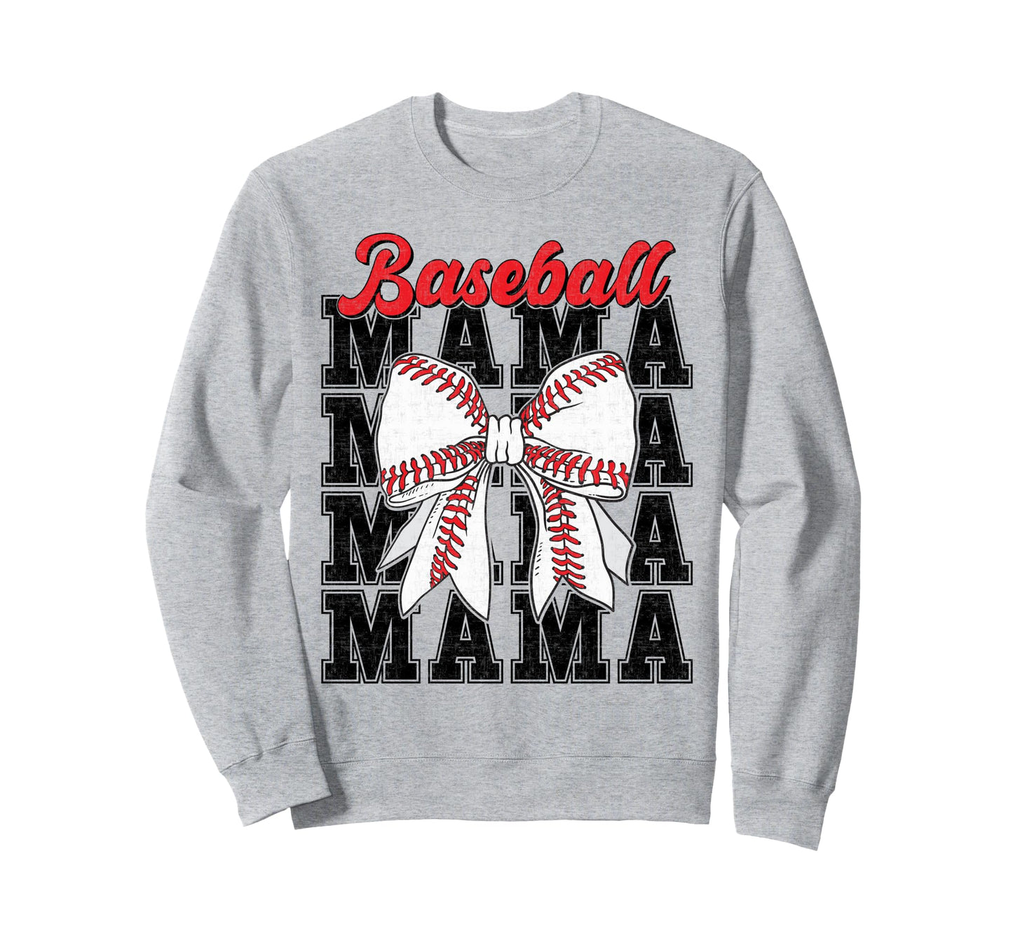 Baseball Mama Coquette Bow Game Day Sweatshirt - Novelty Apparel Unisex - T-Shirt, Sweatshirt, Hoodie