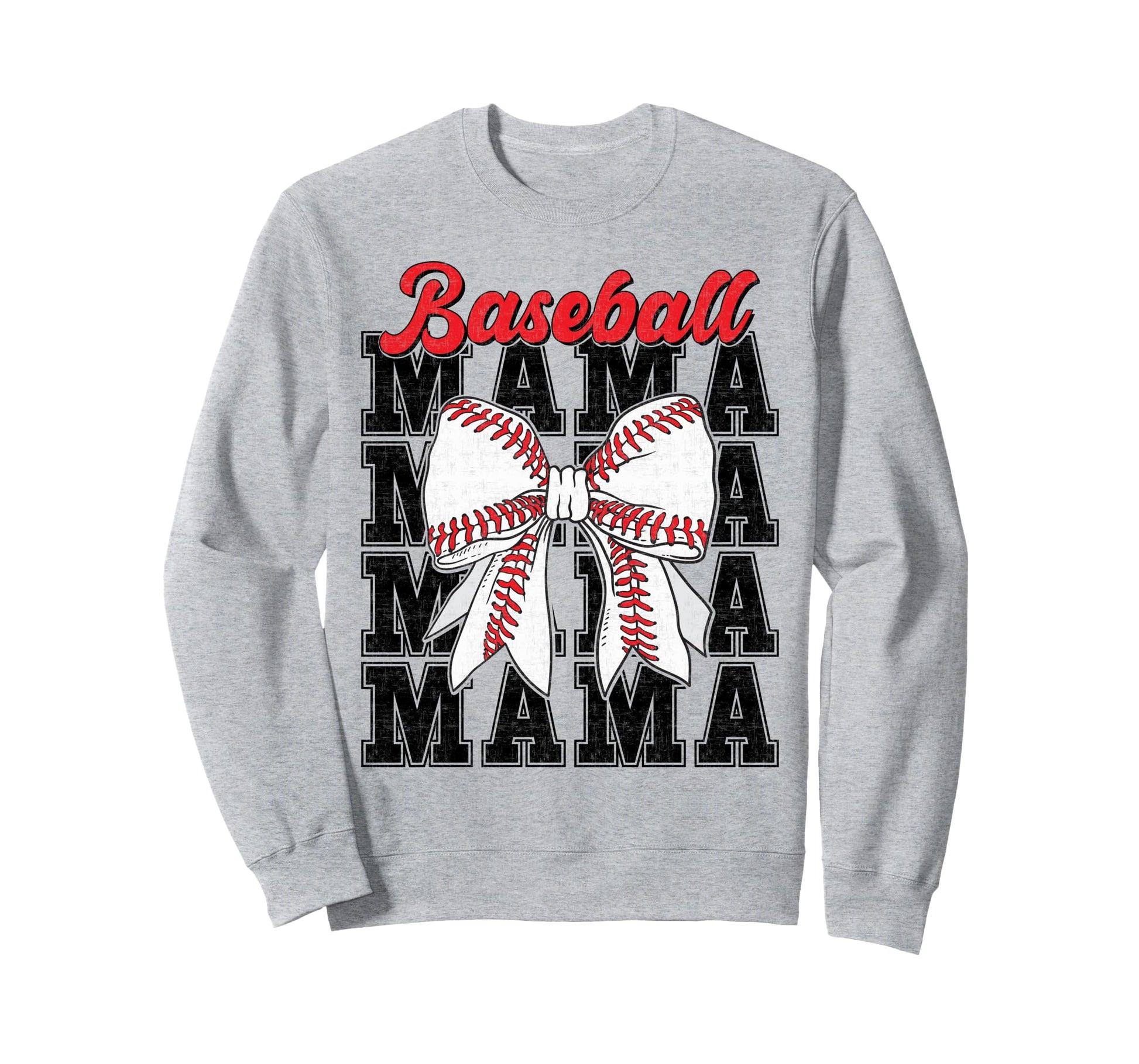 Baseball Mama Coquette Bow Game Day Sweatshirt - Novelty Apparel Unisex - T-Shirt, Sweatshirt, Hoodie