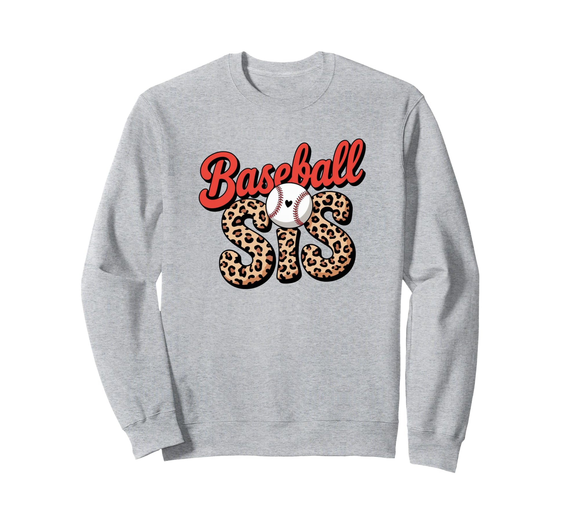 Baseball Sis Sport Lover Leopard Sister Sweatshirt - Trendy Graphic Unisex - T-Shirt, Sweatshirt, Hoodie