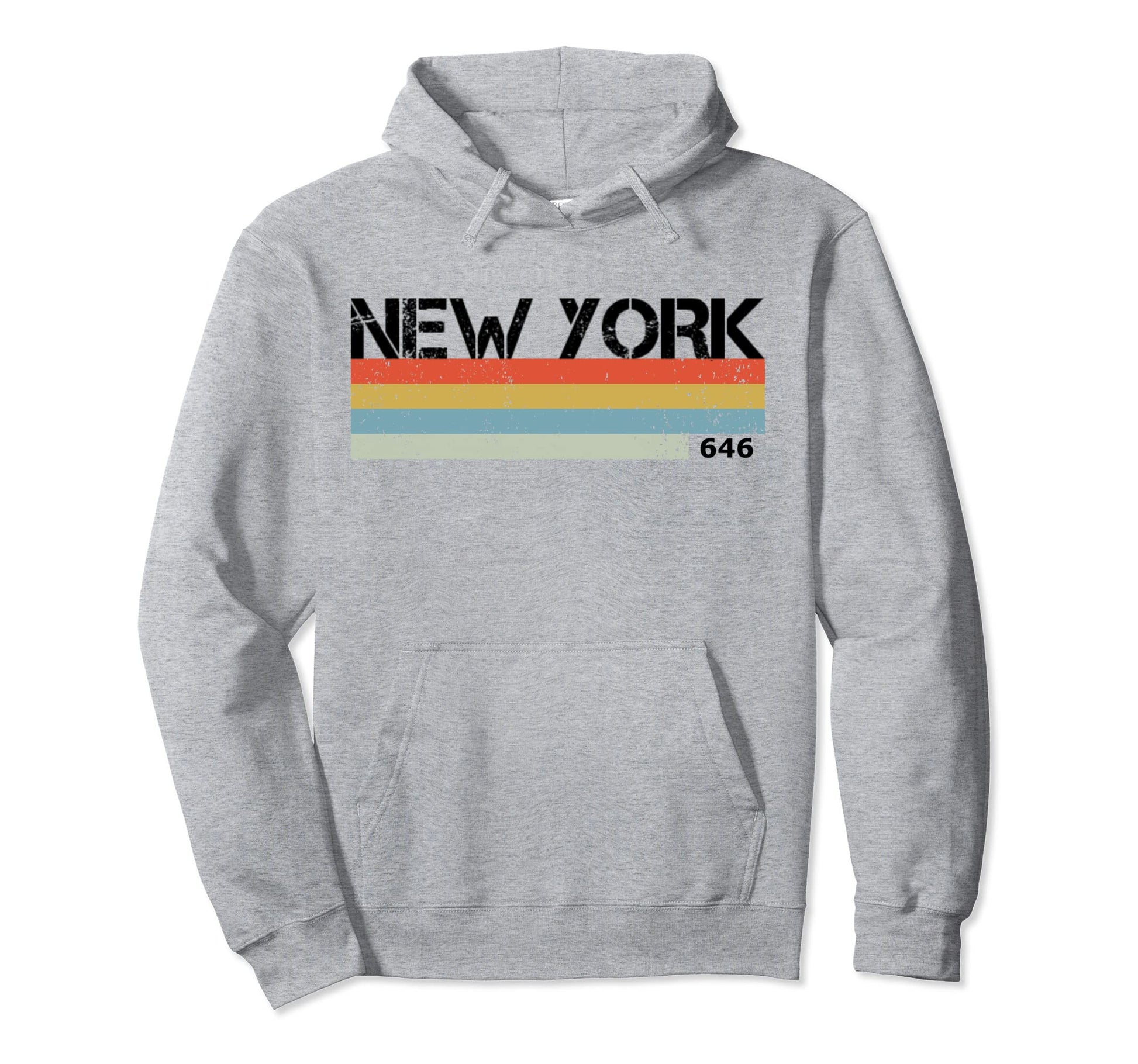 New York Area Code 80S Stripes Hoodie - Aesthetic Graphic Men Women - T-Shirt, Sweatshirt, Hoodie