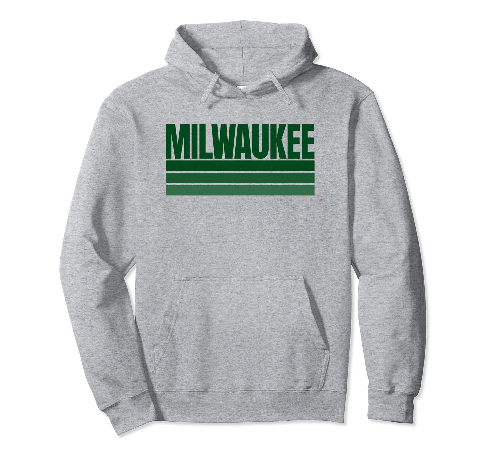 Green Milwaukee Styled Green Striped Hoodie - Minimalist Print Men Women - T-Shirt, Sweatshirt, Hoodie