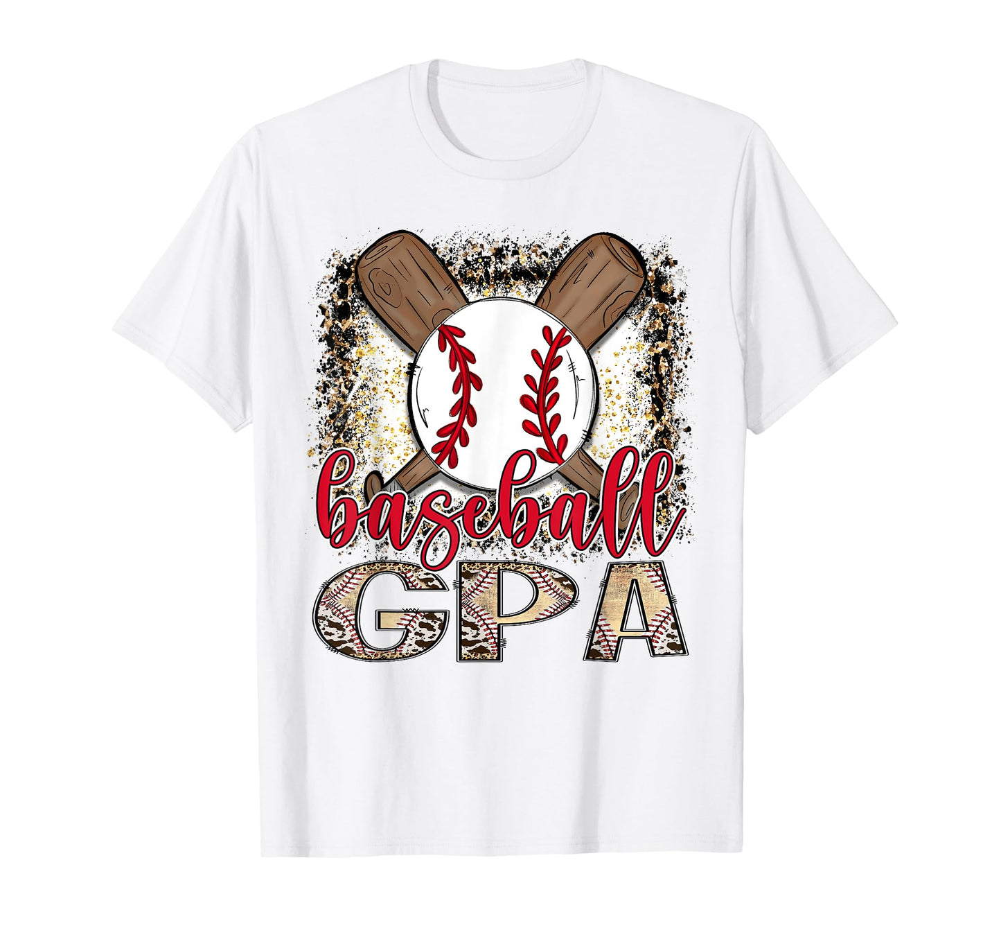 Baseball Gpa Leopard Proud Ball Gpa Game T-Shirt - Streetwear Style Unisex - T-Shirt, Sweatshirt, Hoodie