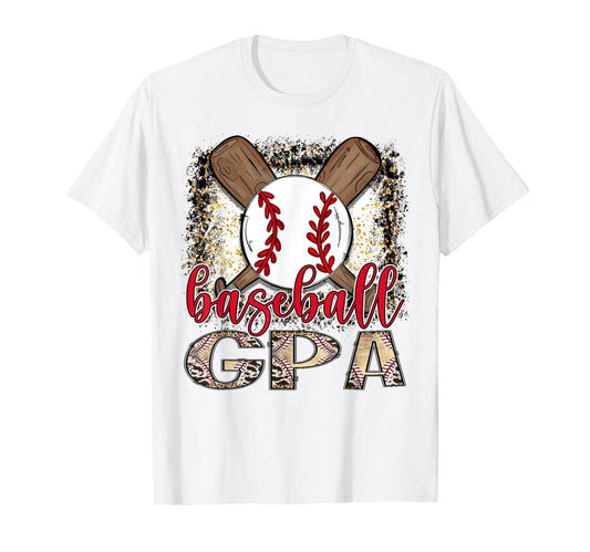 Baseball Gpa Leopard Proud Ball Gpa Game T-Shirt - Streetwear Style Unisex - T-Shirt, Sweatshirt, Hoodie