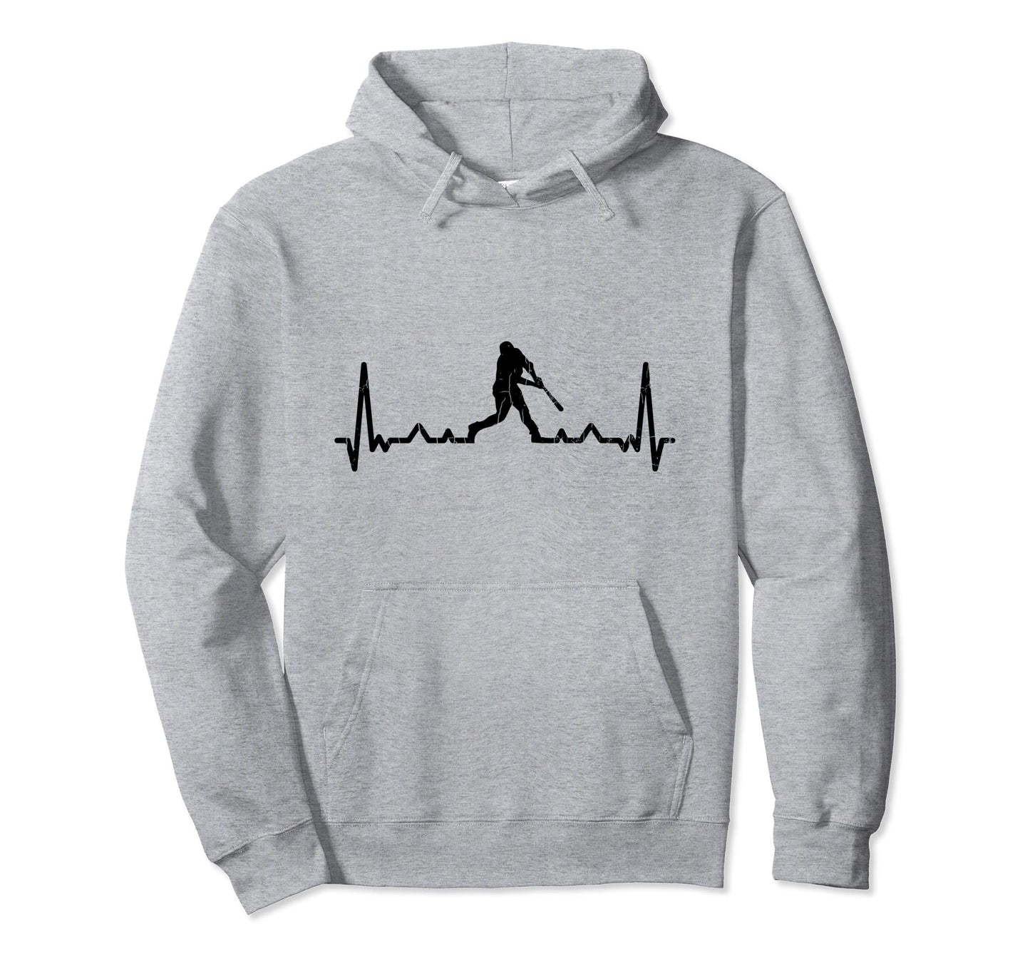 Baseball Player Heartbeat Funny Coach Hoodie - Trendy Graphic for Adults - T-Shirt, Sweatshirt, Hoodie