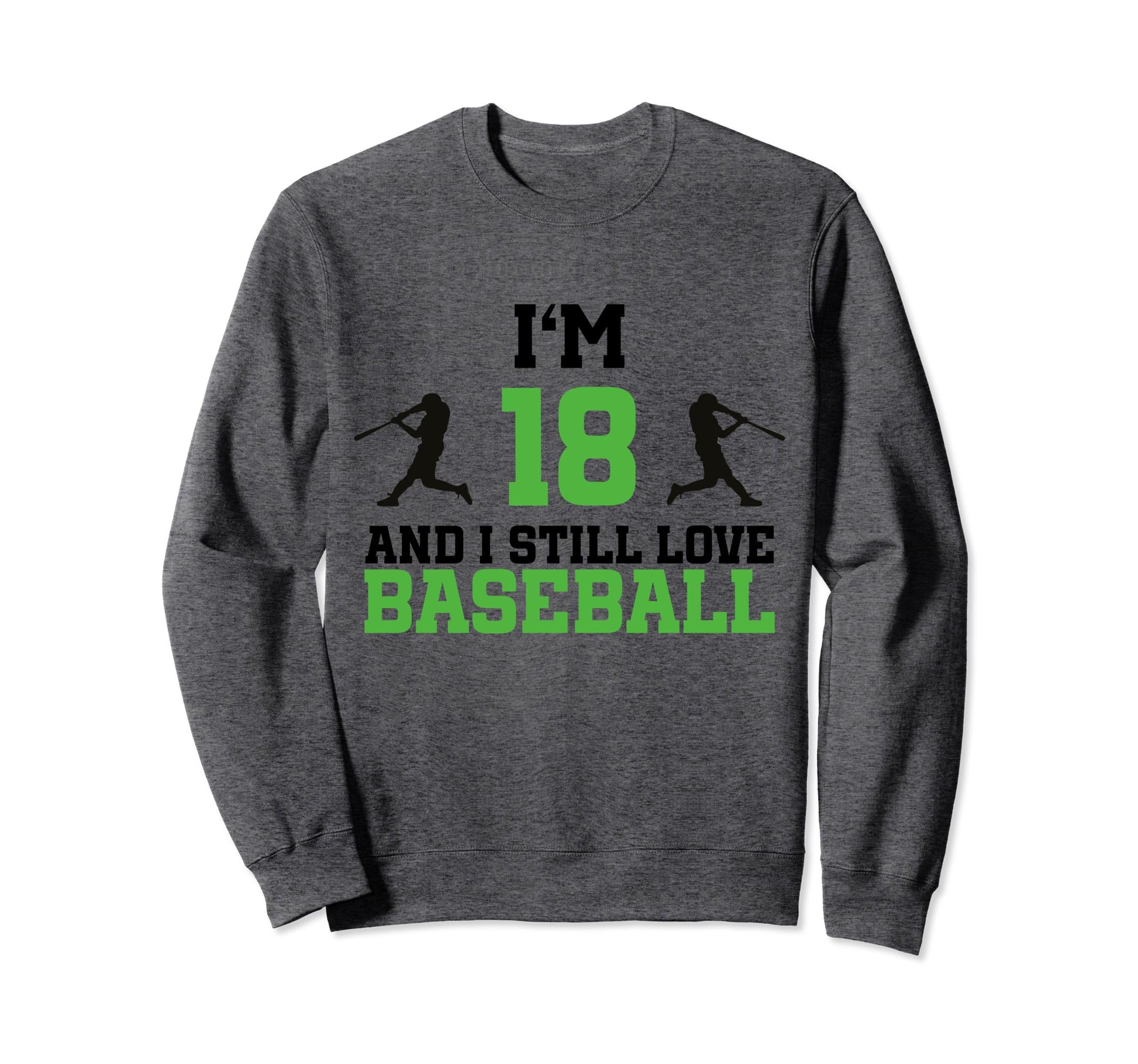 18Th Birthday Baseball 18 Years Sweatshirt - Minimalist Print Men Women - T-Shirt, Sweatshirt, Hoodie