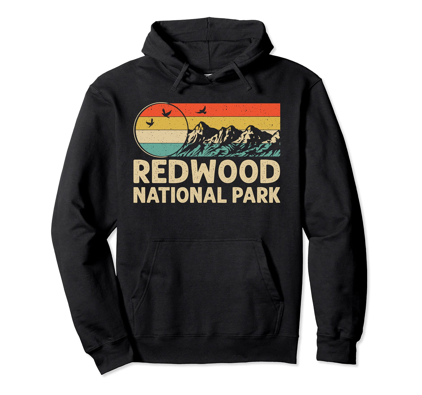 Hiking Camping Lover Redwood National Hoodie - Aesthetic Graphic Men Women - T-Shirt, Sweatshirt, Hoodie