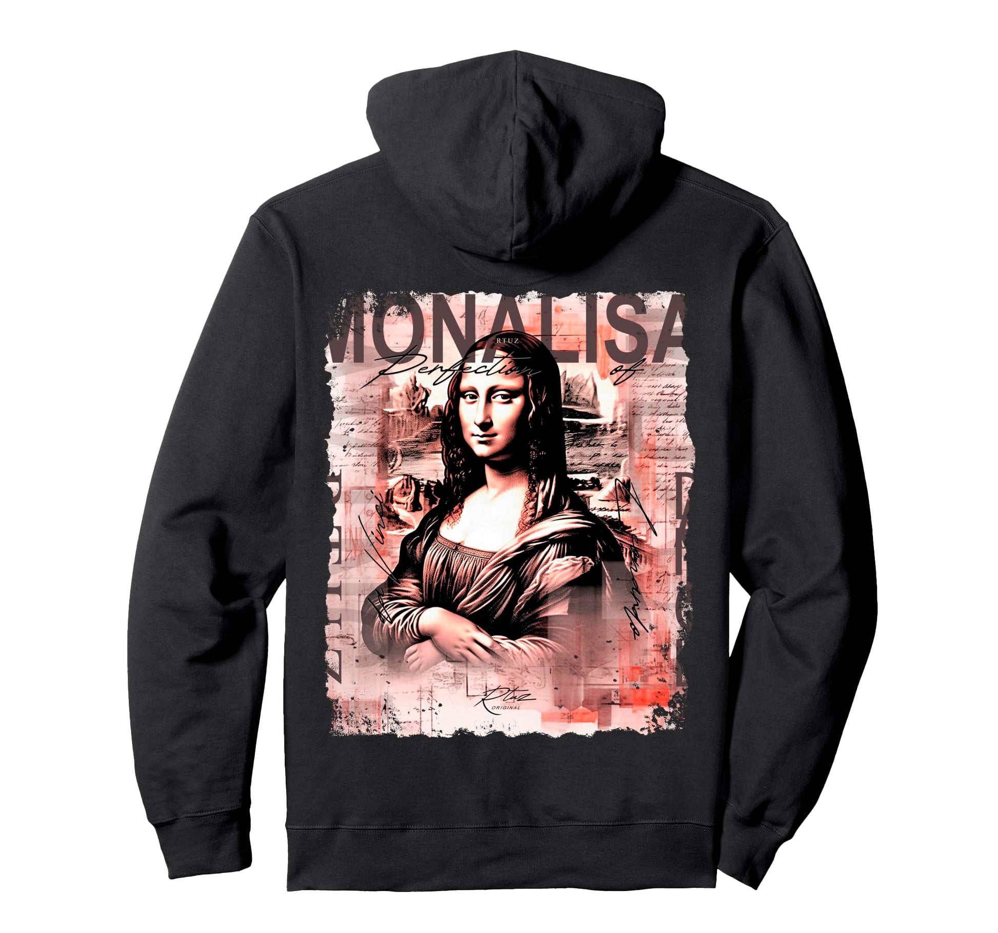 Mona Lisa Art Y2K Back Streetwear Hoodie - Unique Graphic Unisex - T-Shirt, Sweatshirt, Hoodie