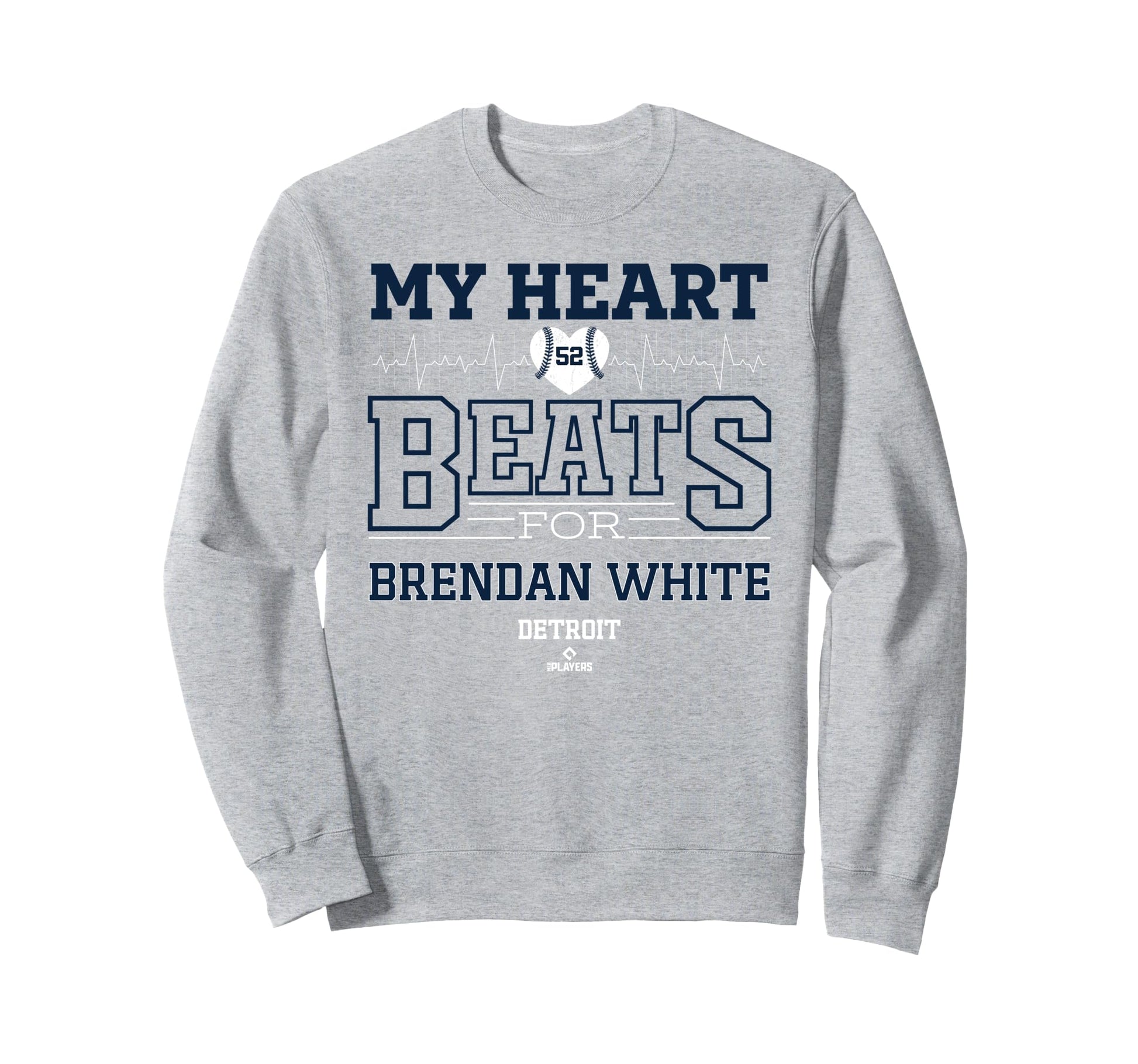My Heart Beats Brendan White Detroit Sweatshirt - Novelty Apparel Unisex - T-Shirt, Sweatshirt, Hoodie