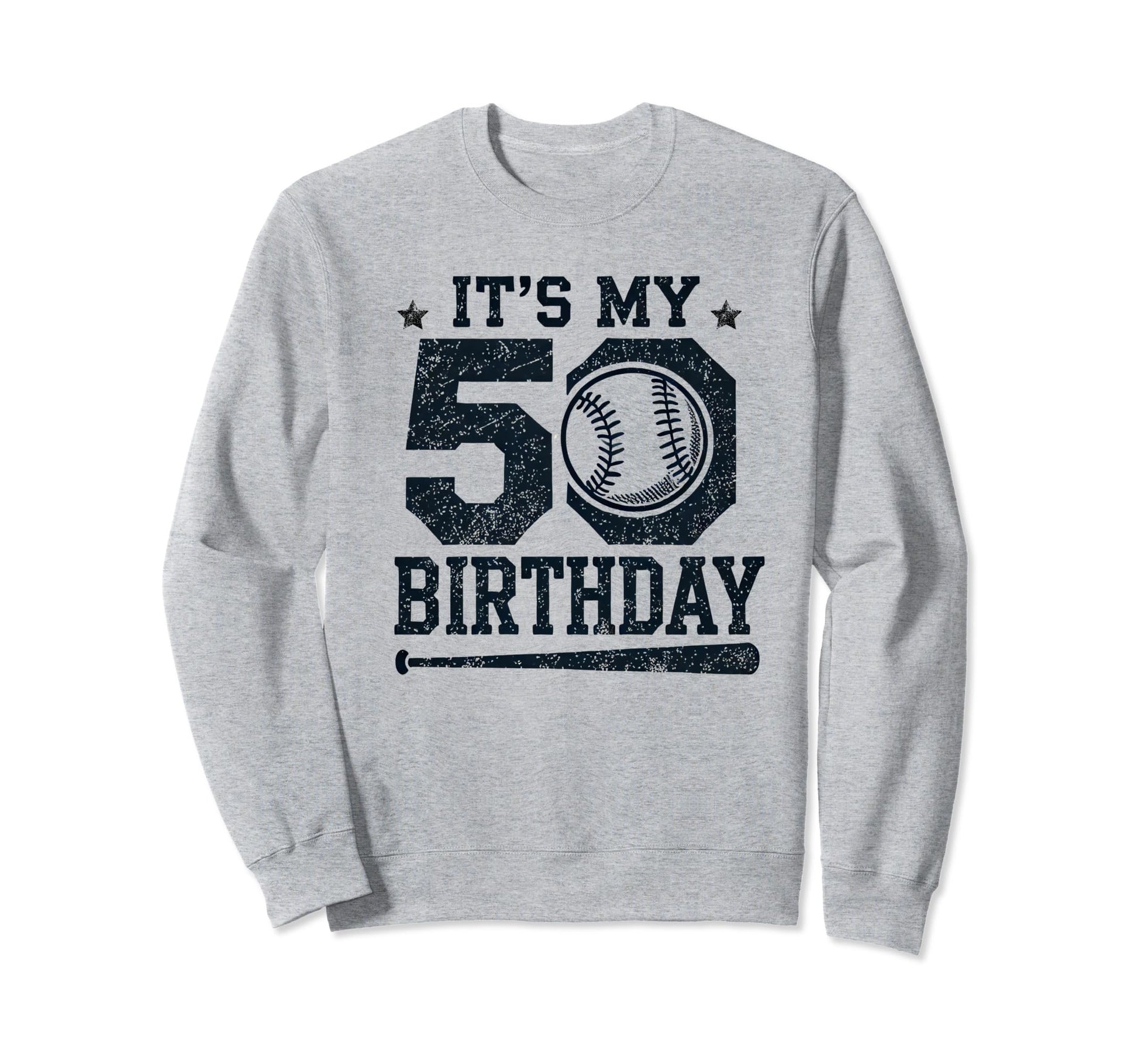 Baseball 50 Years Old Birthday Sweatshirt - Trendy Graphic for Adults - T-Shirt, Sweatshirt, Hoodie
