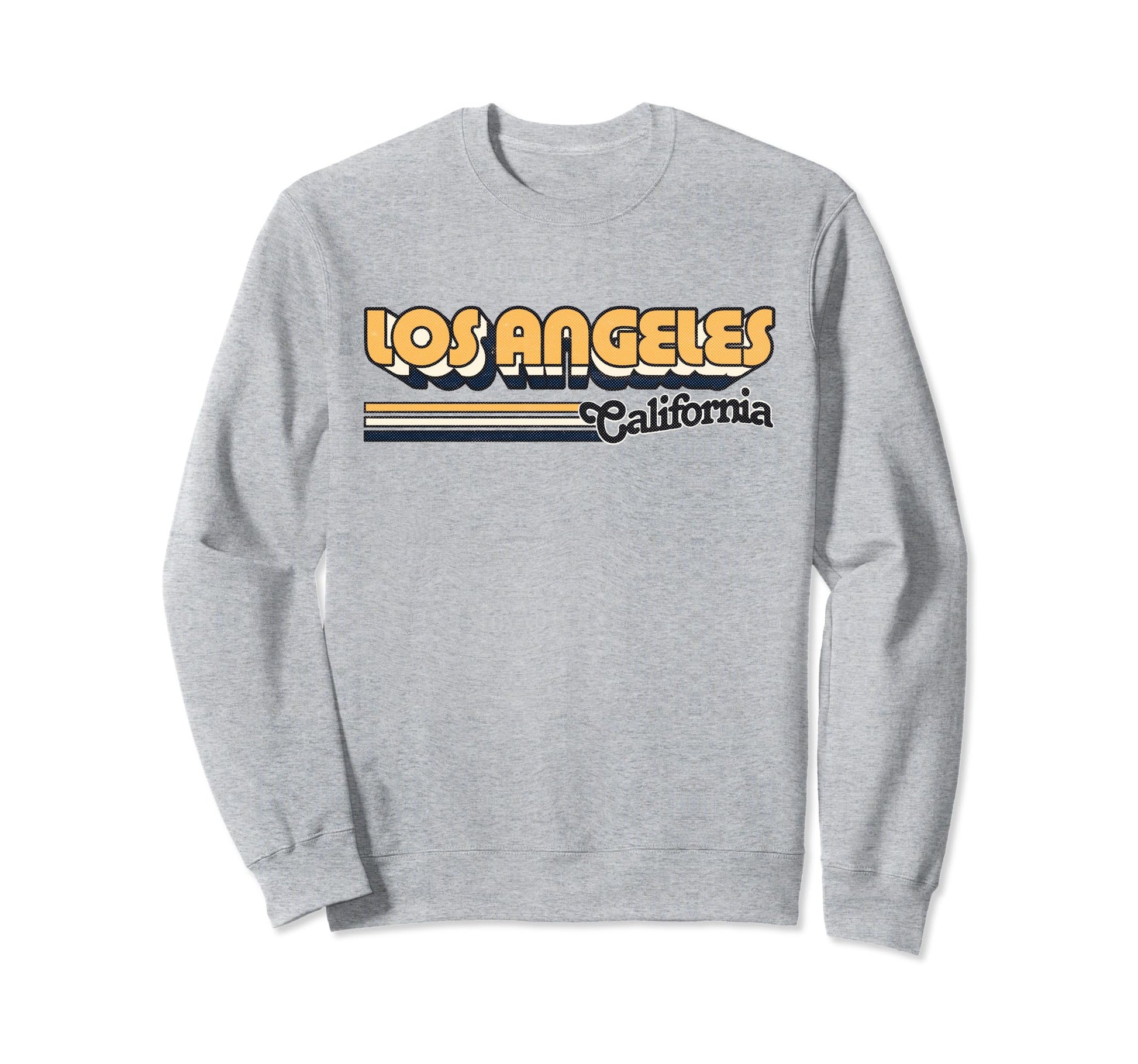 Los Angeles Stripes 70S Typography Sweatshirt - Custom Art Print Unisex - T-Shirt, Sweatshirt, Hoodie