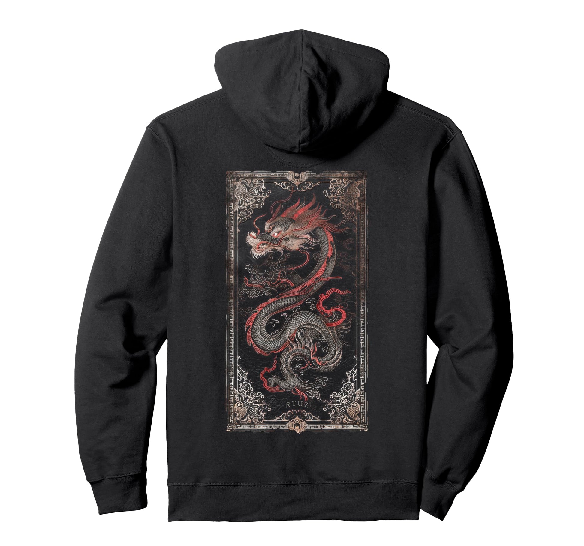 Aesthetic Back Dragon Y2K Streetwear Hoodie - Minimalist Print Unisex - T-Shirt, Sweatshirt, Hoodie
