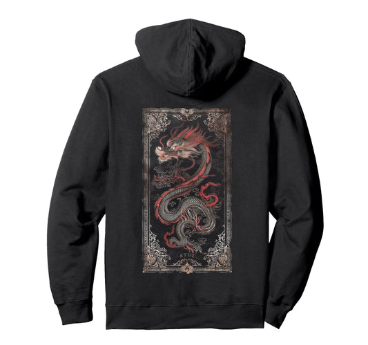 Aesthetic Back Dragon Y2K Streetwear Hoodie - Minimalist Print Unisex - T-Shirt, Sweatshirt, Hoodie
