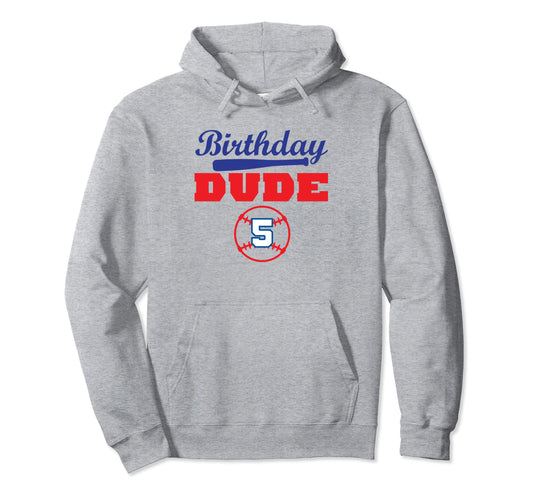 5 Year Old 5Th Birthday Dude Hoodie - Casual Everyday Wear for Adults - T-Shirt, Sweatshirt, Hoodie
