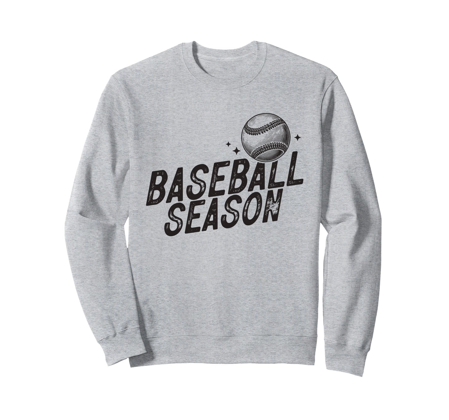 Baseball Season Distressed Sports Fan Sweatshirt - Custom Art Print Unisex - T-Shirt, Sweatshirt, Hoodie