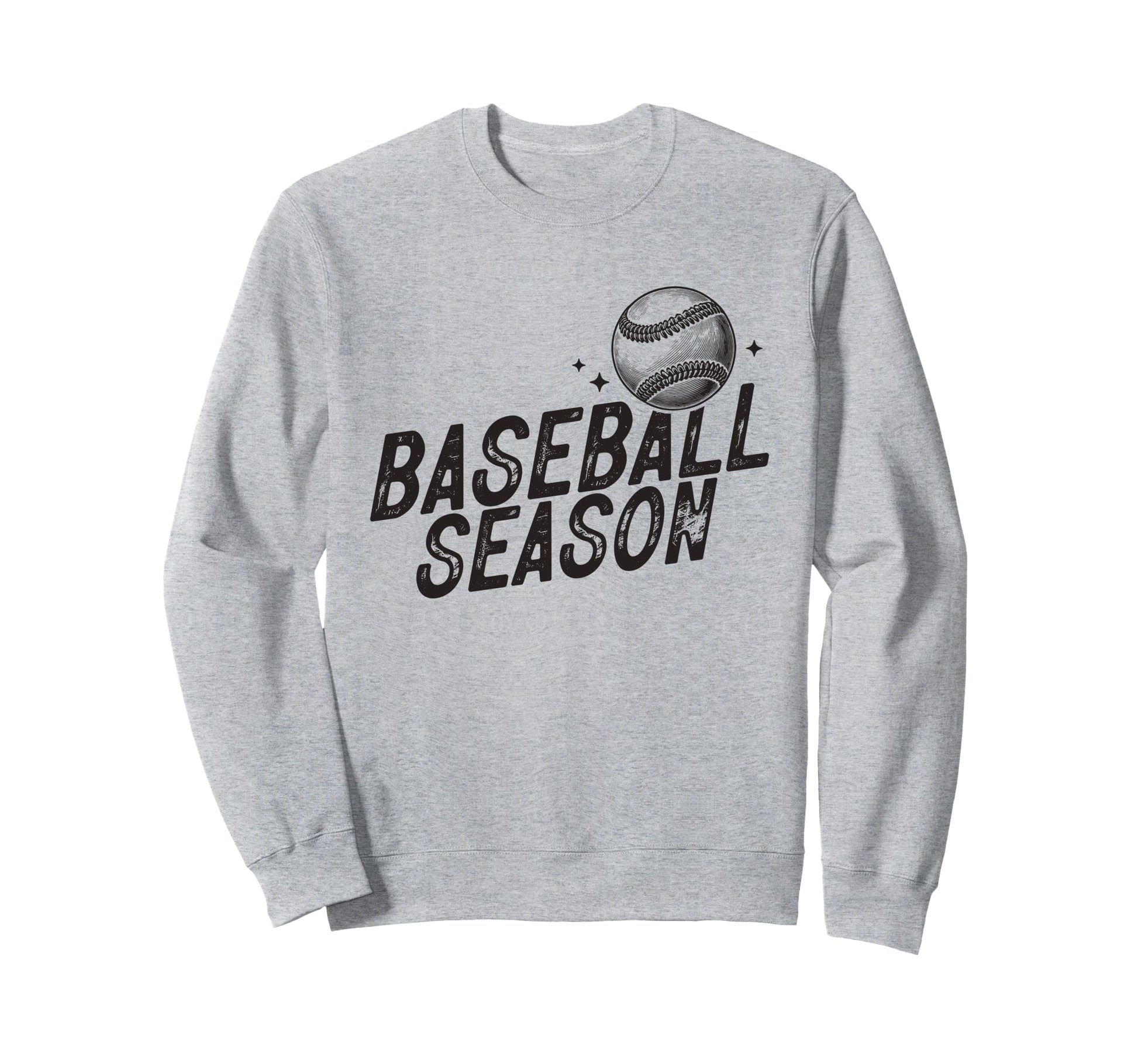 Baseball Season Distressed Sports Fan Sweatshirt - Custom Art Print Unisex - T-Shirt, Sweatshirt, Hoodie
