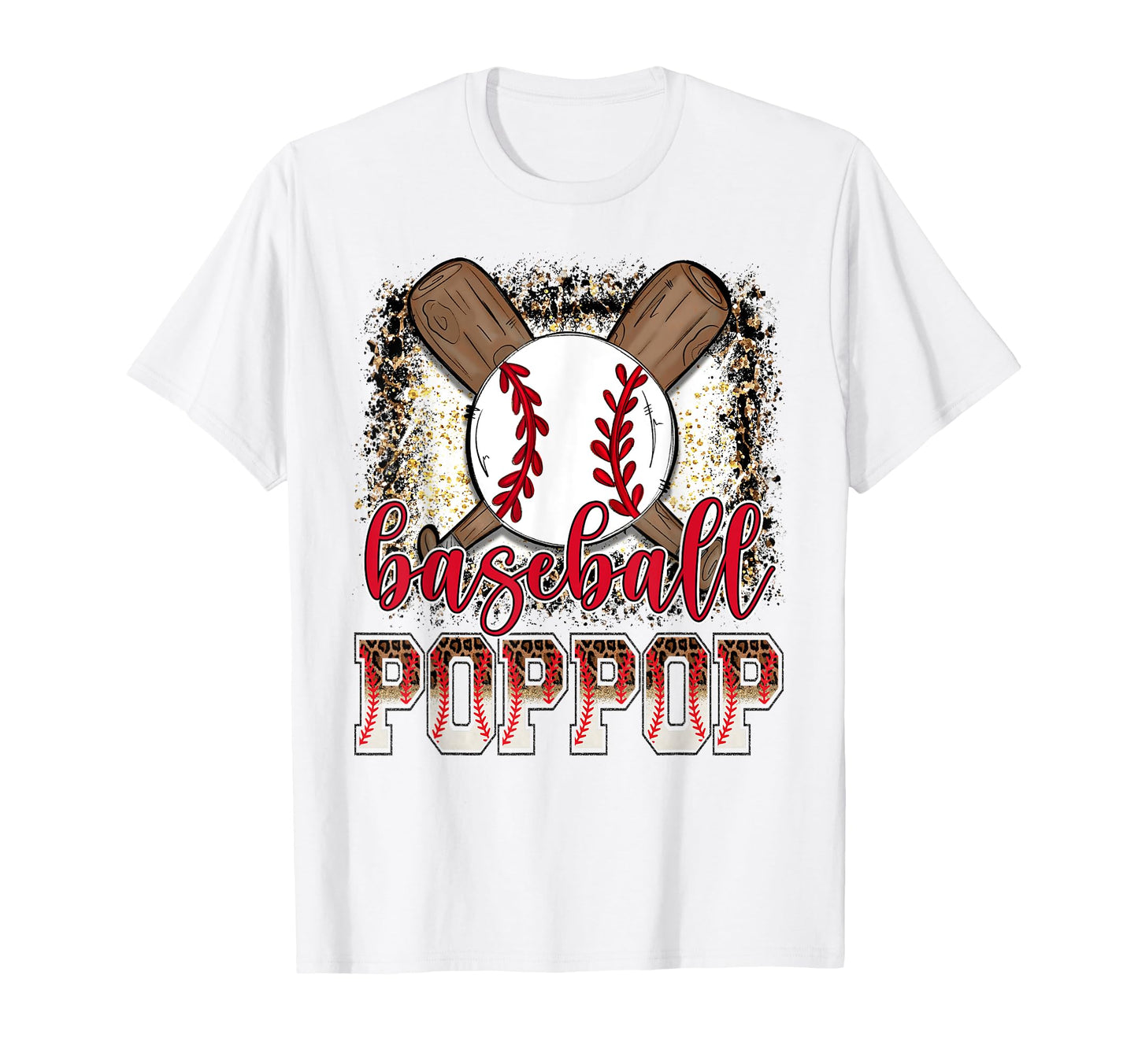 Baseball Poppop Leopard Proud Ball T-Shirt - Minimalist Print for Adults - T-Shirt, Sweatshirt, Hoodie