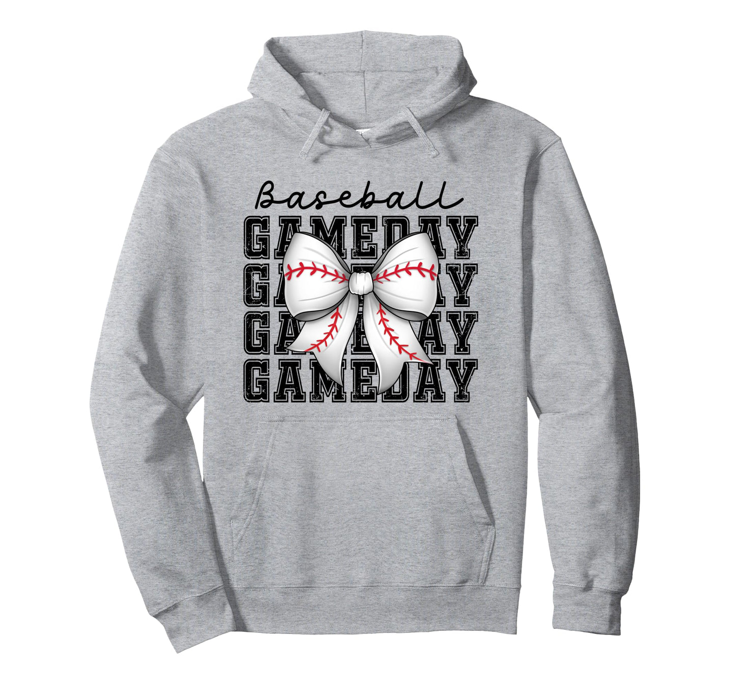 Baseball Game Day Mom Coquette Bow Hoodie - Streetwear Style Men Women - T-Shirt, Sweatshirt, Hoodie