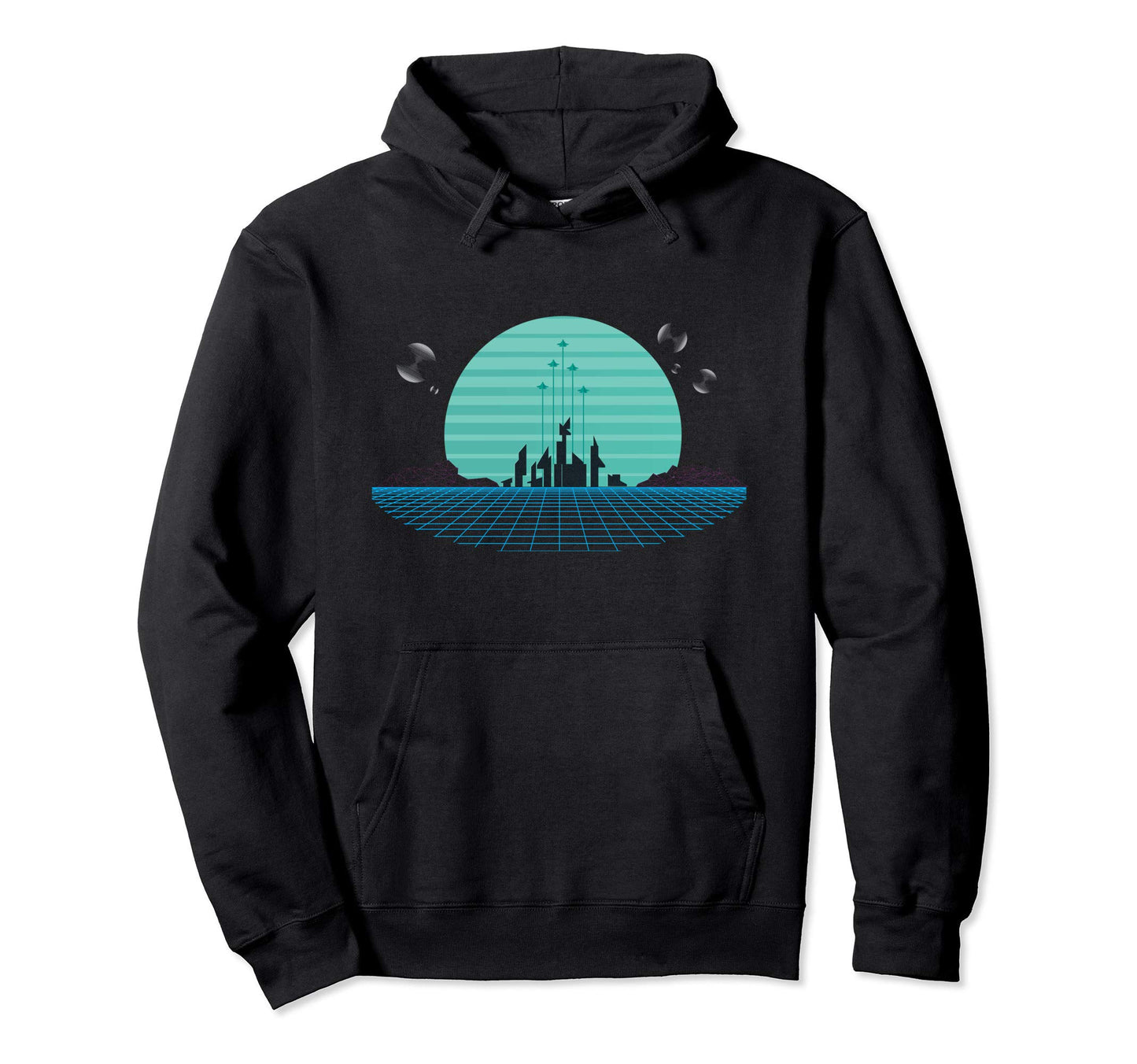 Sci Fi 80S Future Sunset Aesthetic Hoodie - Aesthetic Graphic Men Women - T-Shirt, Sweatshirt, Hoodie
