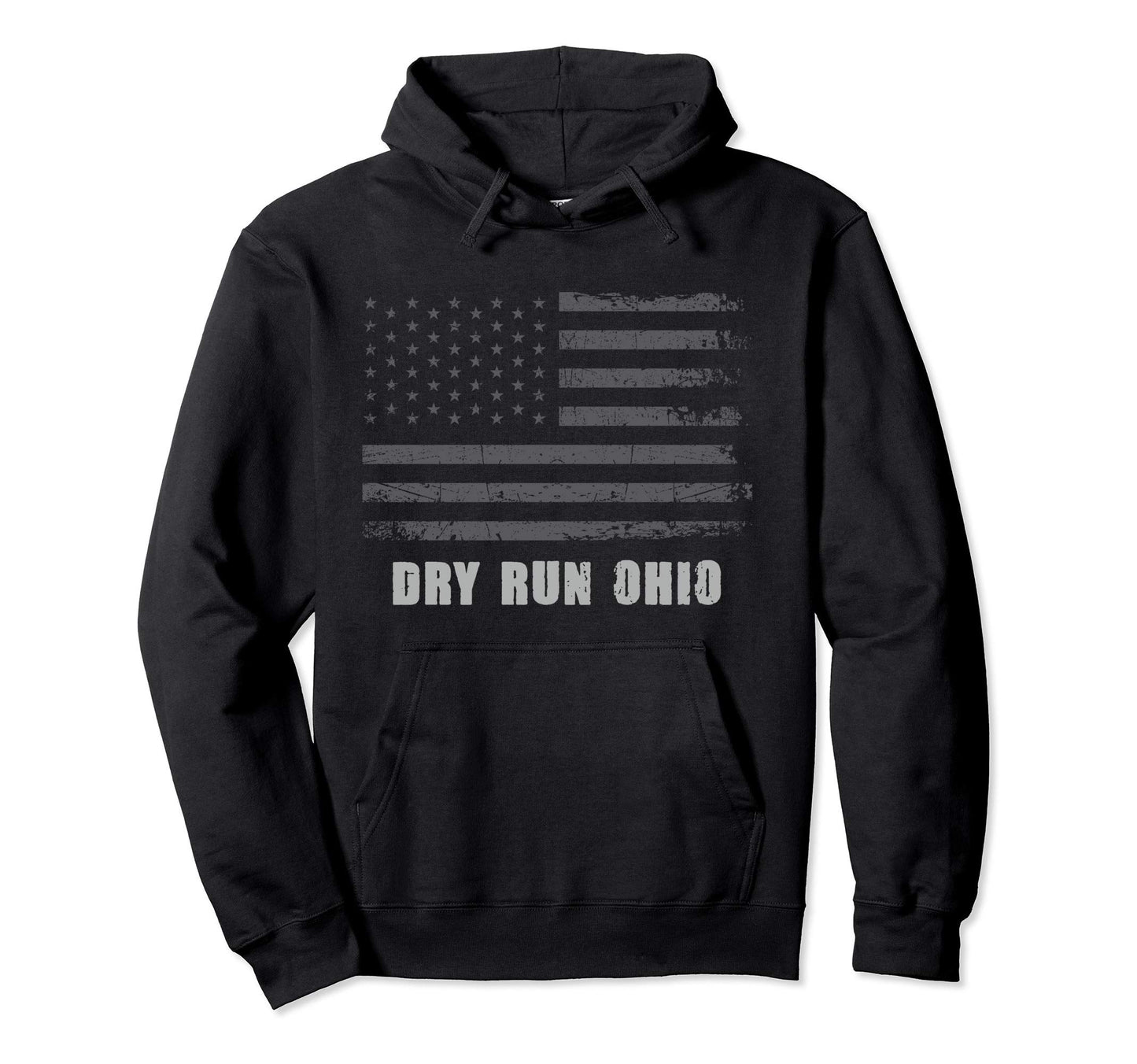 American Flag Dry Run Ohio Usa Hoodie - Minimalist Print Men Women - T-Shirt, Sweatshirt, Hoodie