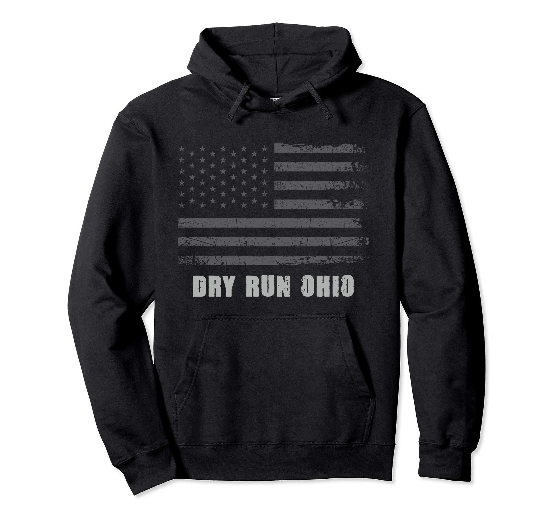 American Flag Dry Run Ohio Usa Hoodie - Minimalist Print Men Women - T-Shirt, Sweatshirt, Hoodie