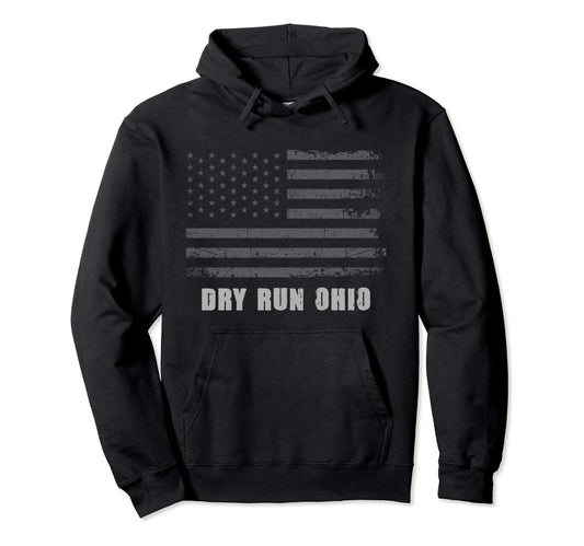 American Flag Dry Run Ohio Usa Hoodie - Minimalist Print Men Women - T-Shirt, Sweatshirt, Hoodie