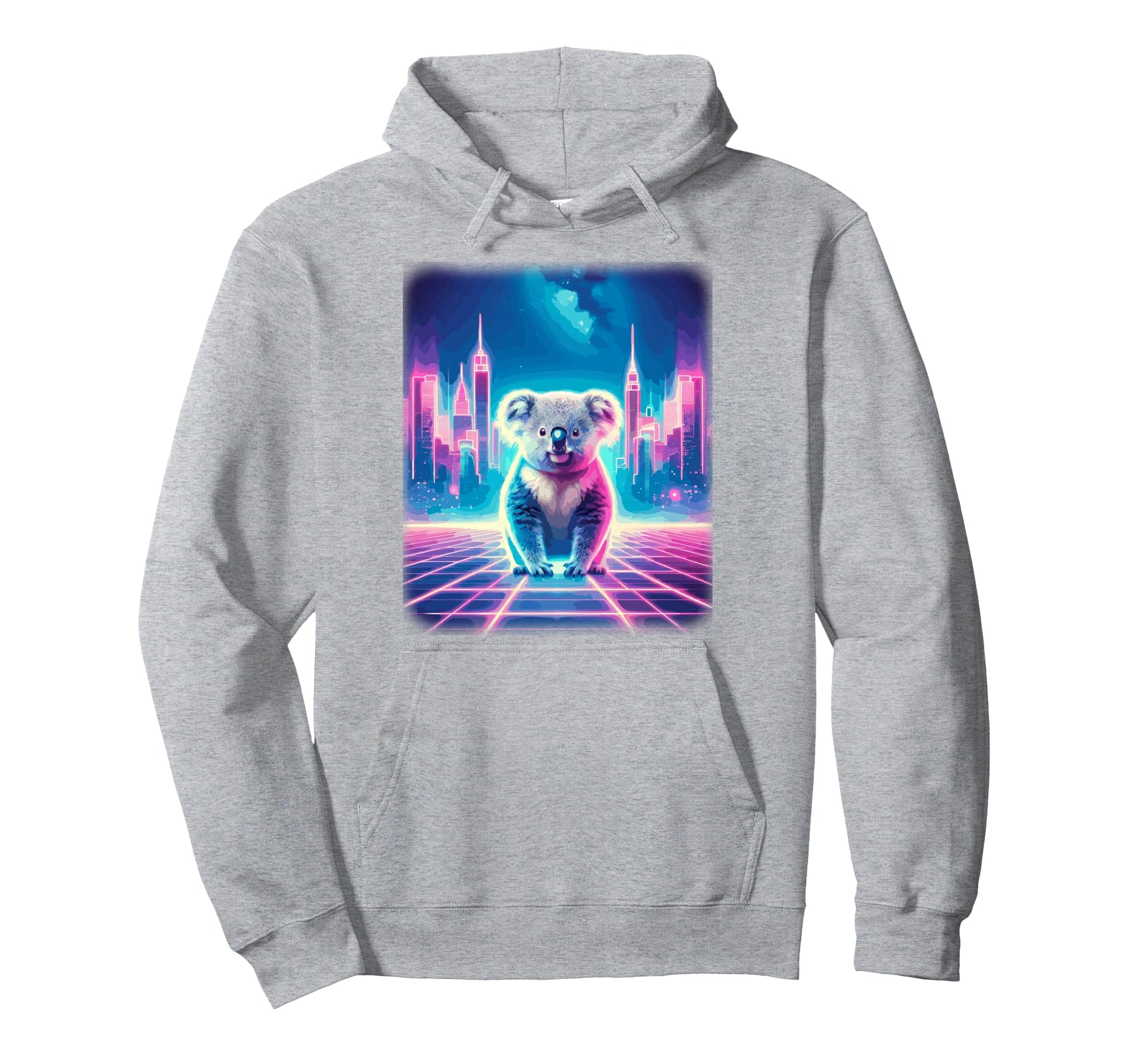 Synthwave Aesthetic Koala Lover Stuff Hoodie - Aesthetic Graphic Men Women - T-Shirt, Sweatshirt, Hoodie