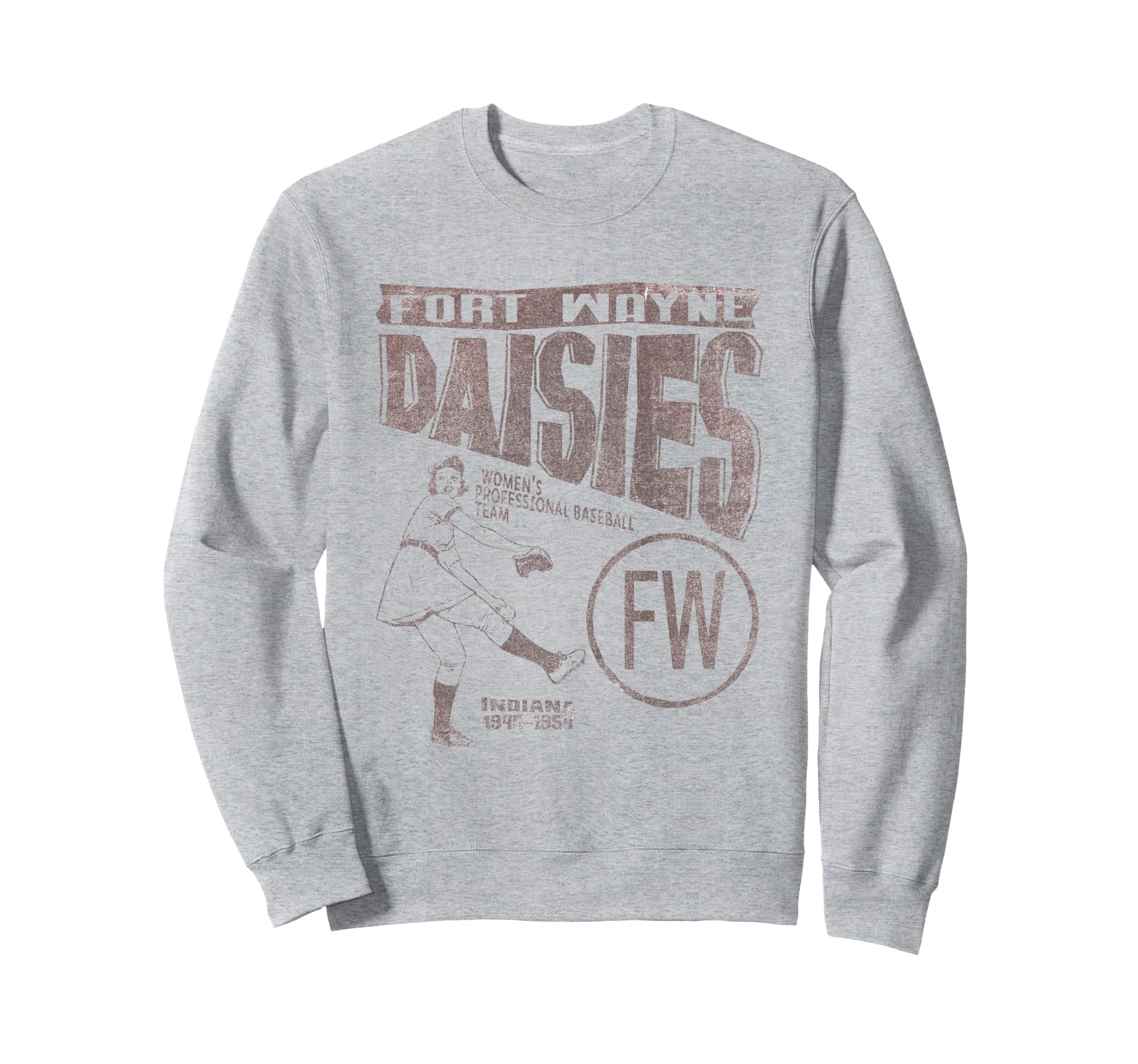 Fort Wayne Daisies Baseball Team Sweatshirt - Custom Art Print Men Women - T-Shirt, Sweatshirt, Hoodie