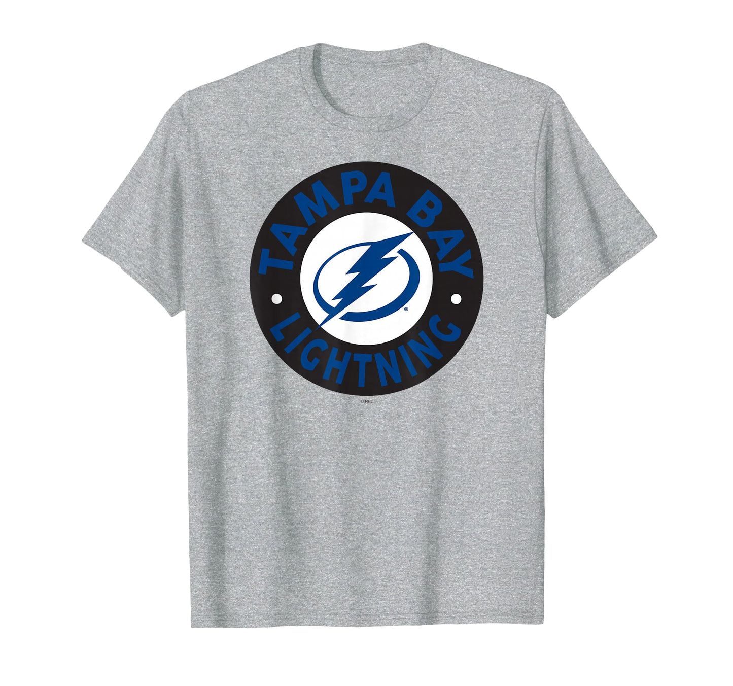 Tampa Bay Lightning Symbol Gray T-Shirt - Novelty Apparel for Adults - T-Shirt, Sweatshirt, Hoodie