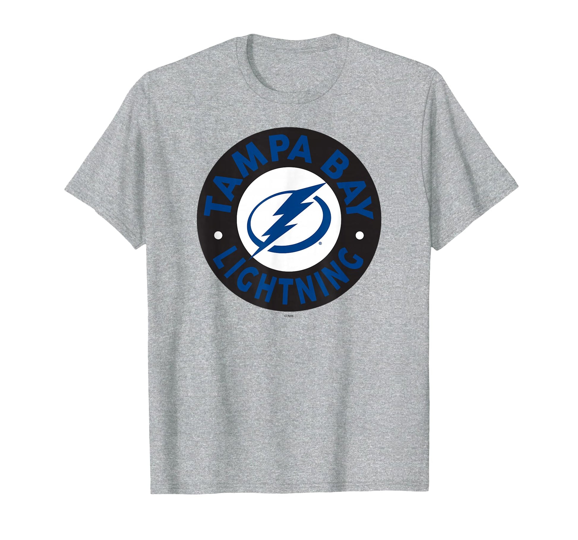 Tampa Bay Lightning Symbol Gray T-Shirt - Novelty Apparel for Adults - T-Shirt, Sweatshirt, Hoodie