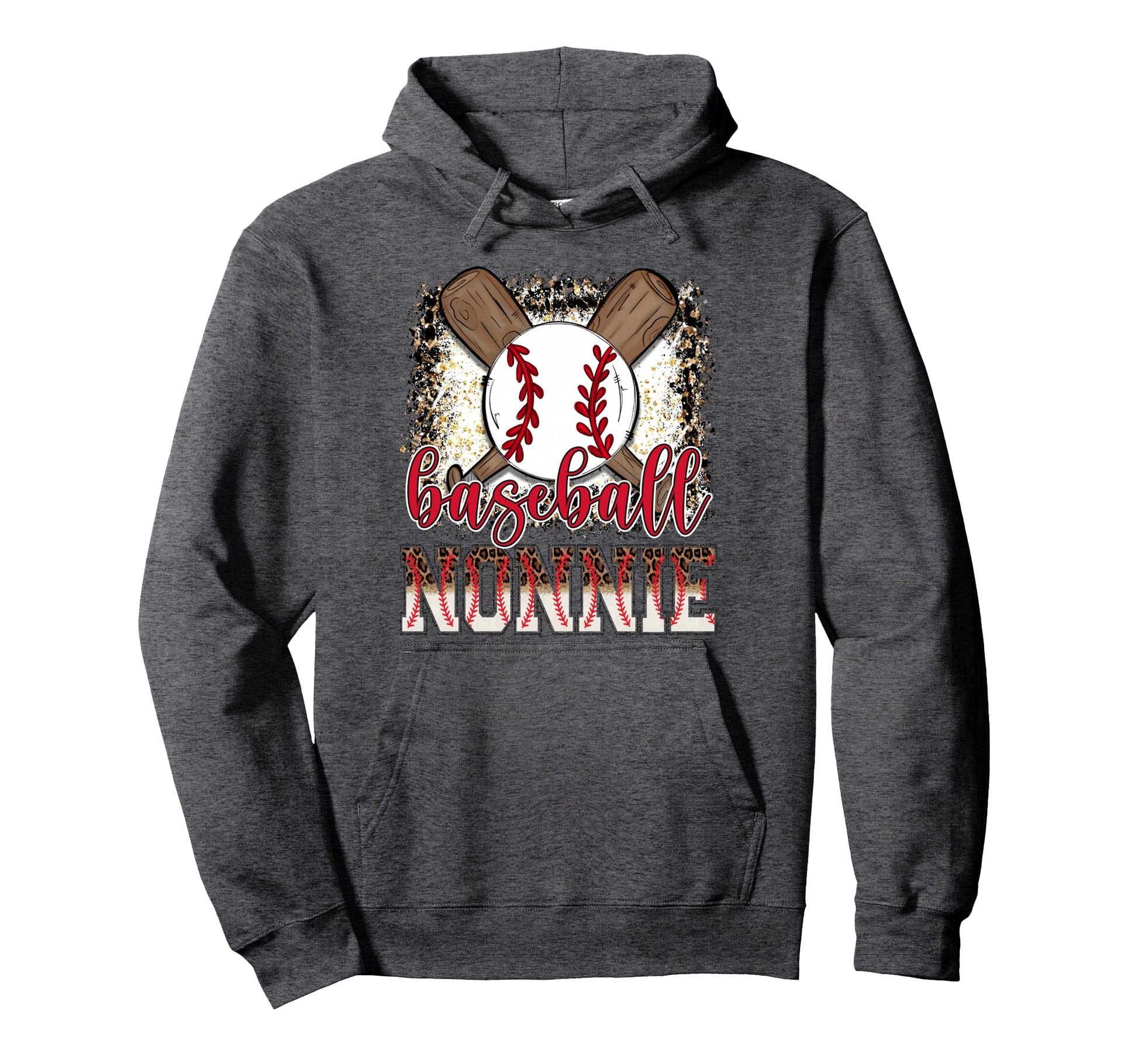 Baseball Nonnie Leopard Proud Ball Hoodie - Custom Art Print for Adults - T-Shirt, Sweatshirt, Hoodie