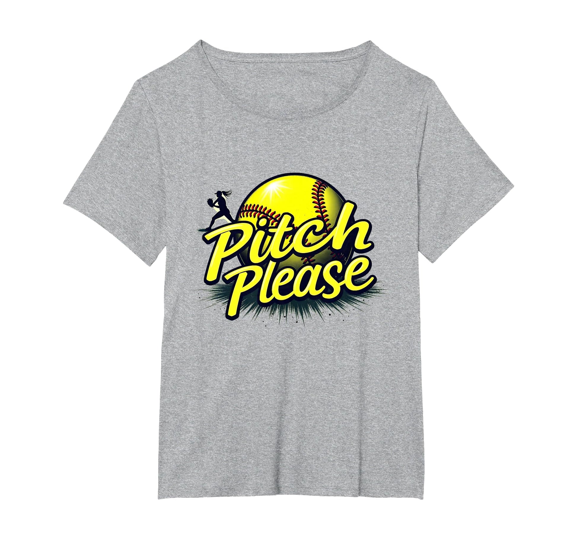 Pitch Please Softball Sassy Athlete T-Shirt - Minimalist Print Men Women - T-Shirt, Sweatshirt, Hoodie