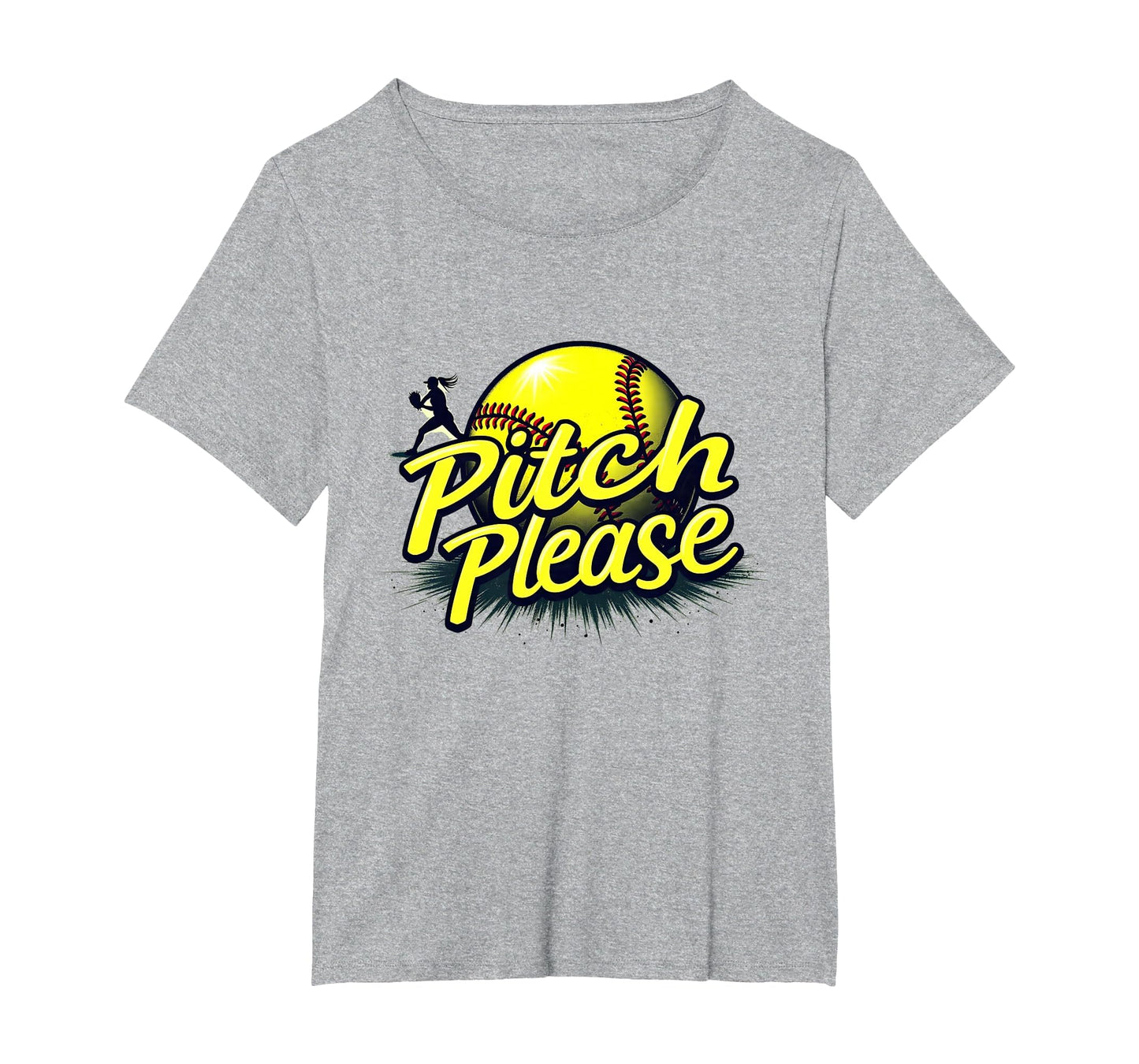 Pitch Please Softball Sassy Athlete Womens T-Shirt - Unique Graphic Unisex - T-Shirt, Sweatshirt, Hoodie