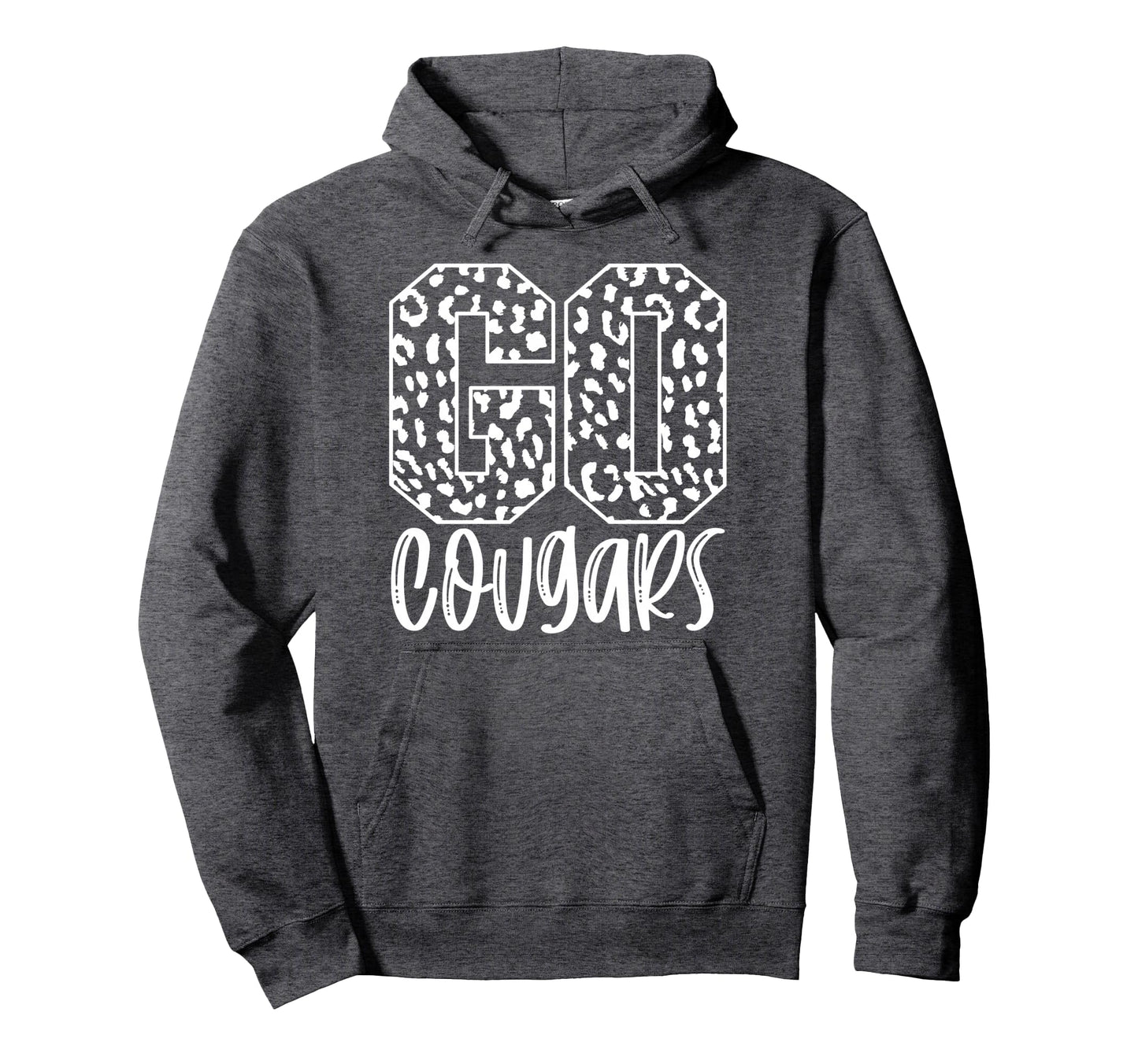 Cougars Team Mascot School Spirit Game Hoodie - Trendy Graphic for Adults - T-Shirt, Sweatshirt, Hoodie