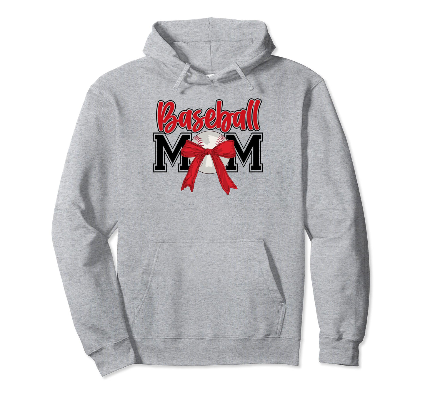 Baseball Mom Bow Tie Mothers Day Mama Hoodie - Streetwear Style Unisex - T-Shirt, Sweatshirt, Hoodie