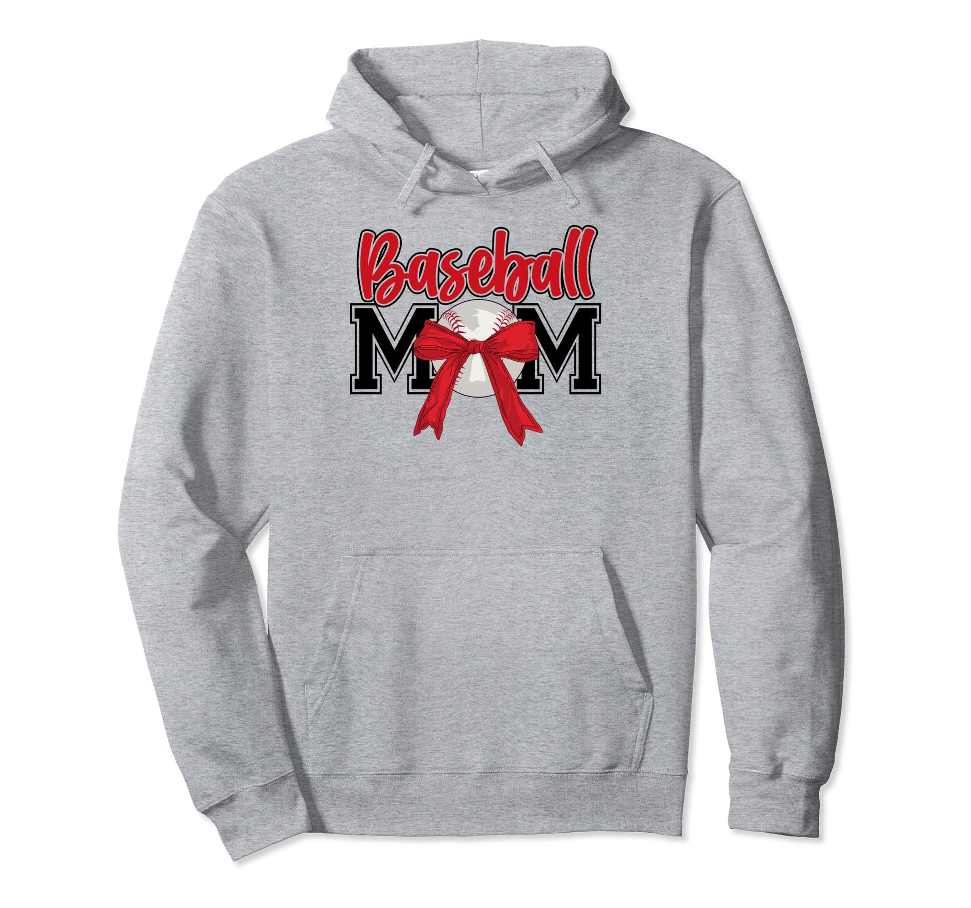 Baseball Mom Bow Tie Mothers Day Mama Hoodie - Streetwear Style Unisex - T-Shirt, Sweatshirt, Hoodie