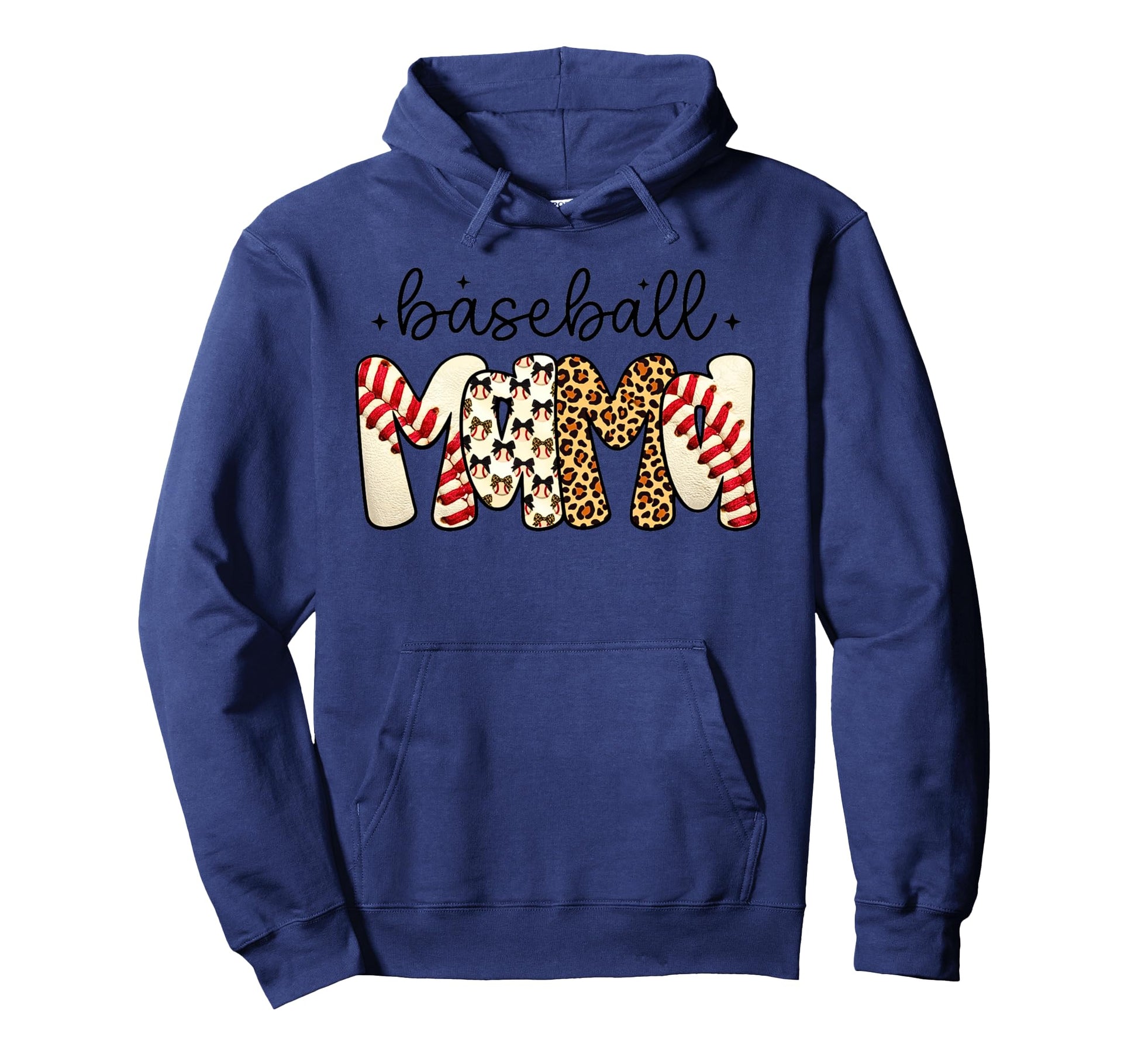 Baseball Mama Leopard Aesthetic Hoodie - Custom Art Print for Adults - T-Shirt, Sweatshirt, Hoodie