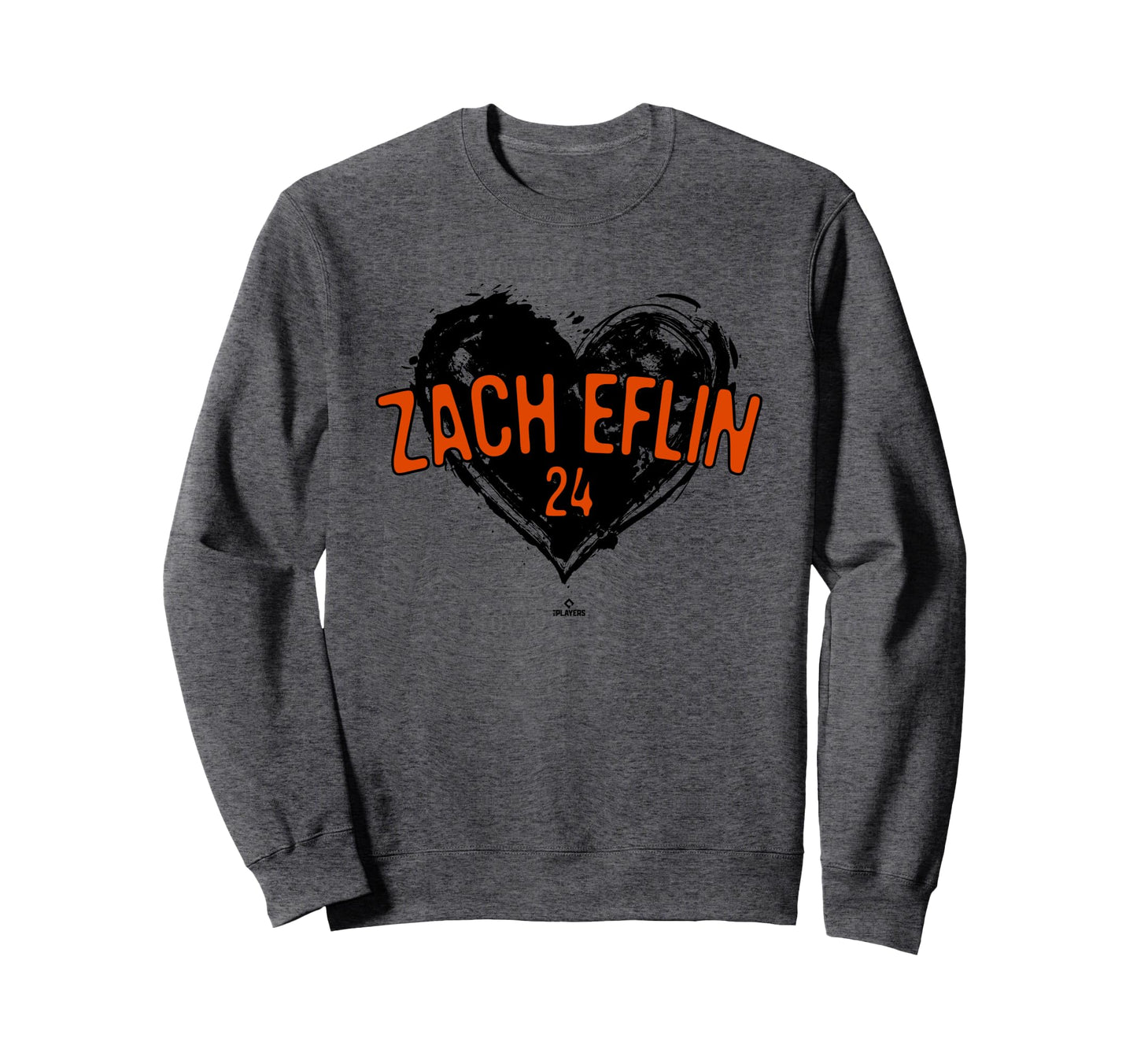 Distressed Heart Zach Eflin Sweatshirt - Trendy Graphic Men Women - T-Shirt, Sweatshirt, Hoodie