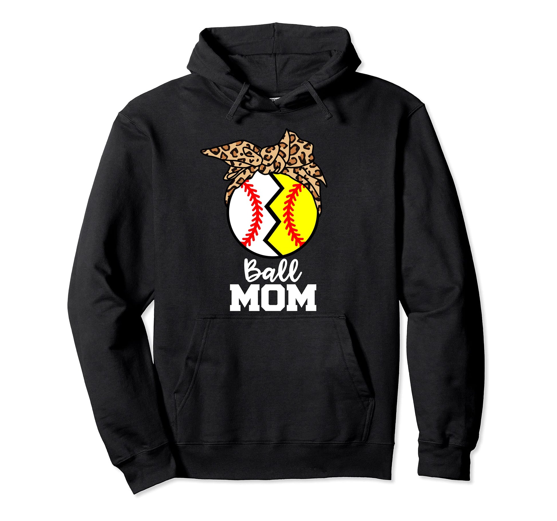 Ball Mom Funny Baseball Softball Hoodie - Casual Everyday Wear Men Women - T-Shirt, Sweatshirt, Hoodie