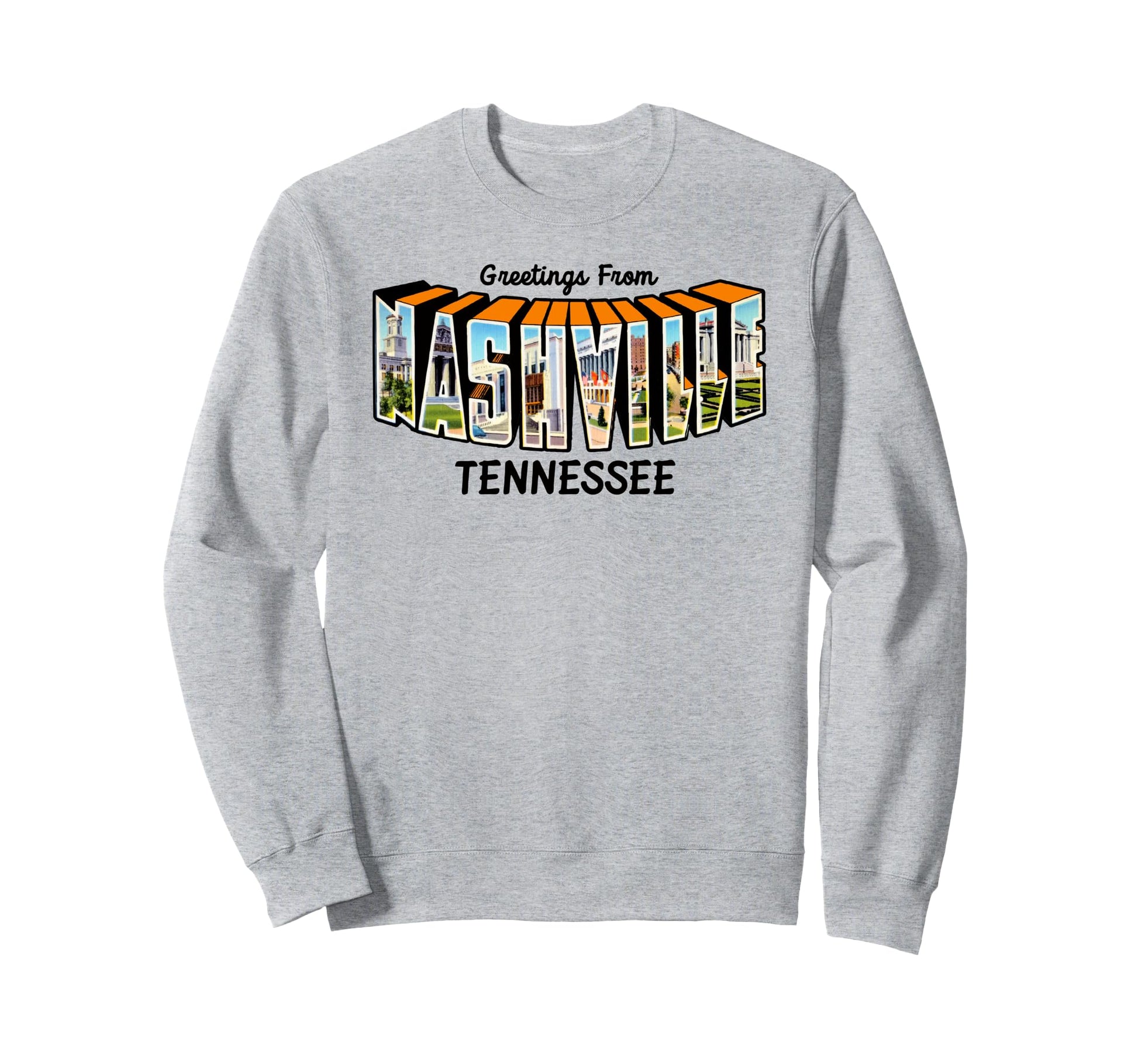 Nashville Tennessee Travel Postcard Sweatshirt - Novelty Apparel Men Women - T-Shirt, Sweatshirt, Hoodie