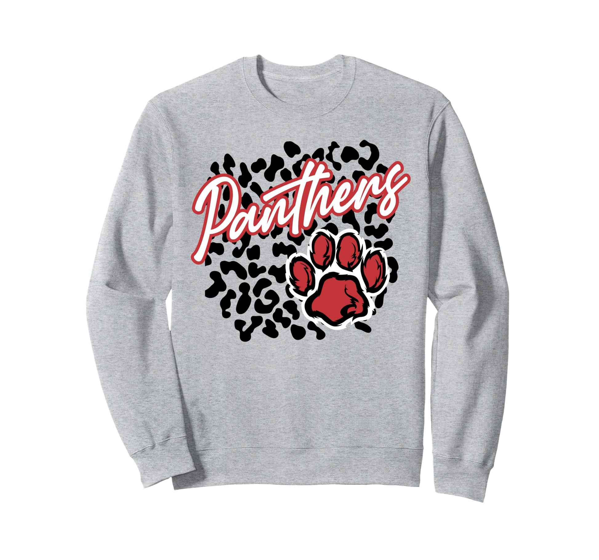 Panthers Leopard Paw Red Panther Sweatshirt - Minimalist Print Men Women - T-Shirt, Sweatshirt, Hoodie