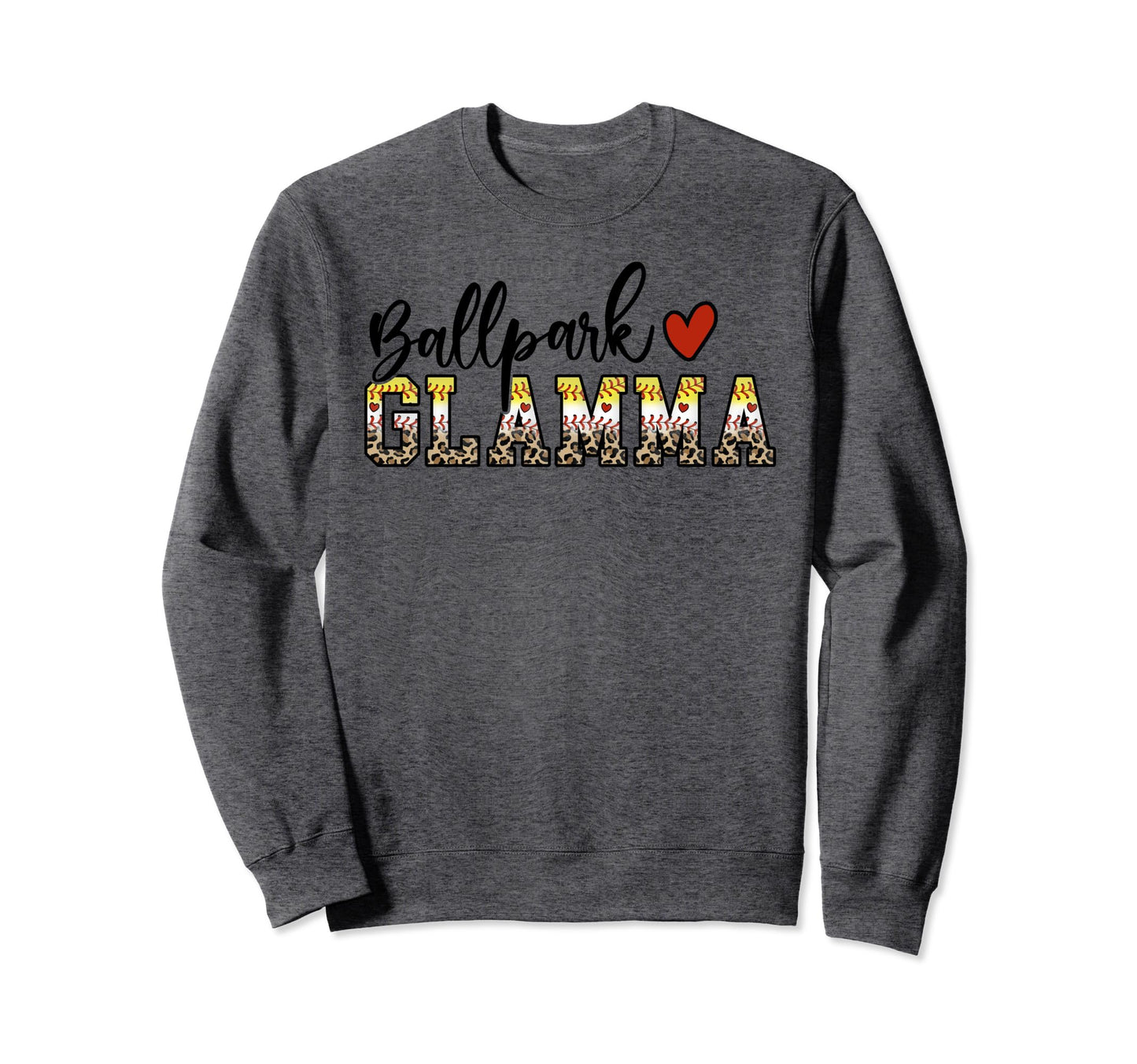 Ballpark Glamma Baseball Softball Mom Sweatshirt - Minimalist Print Unisex - T-Shirt, Sweatshirt, Hoodie