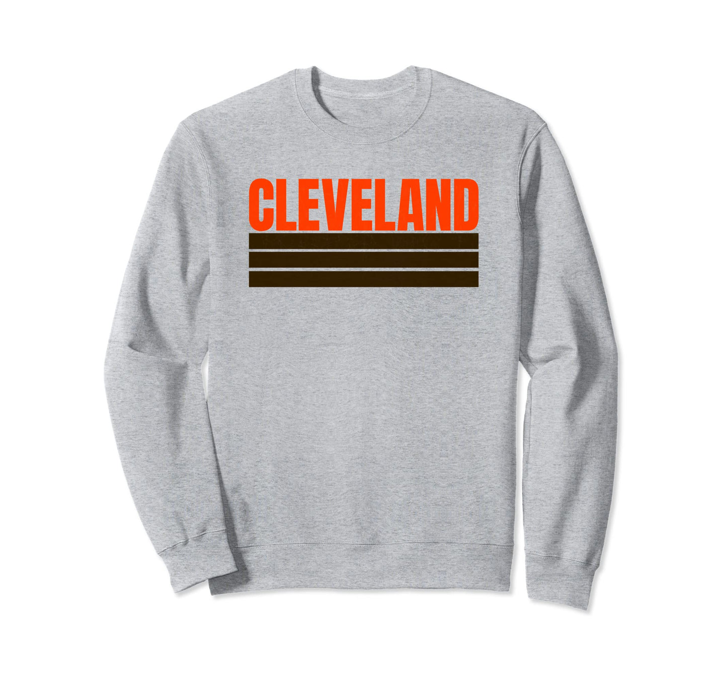 Cleveland Orange Brown Stripes Sweatshirt - Minimalist Print Men Women - T-Shirt, Sweatshirt, Hoodie