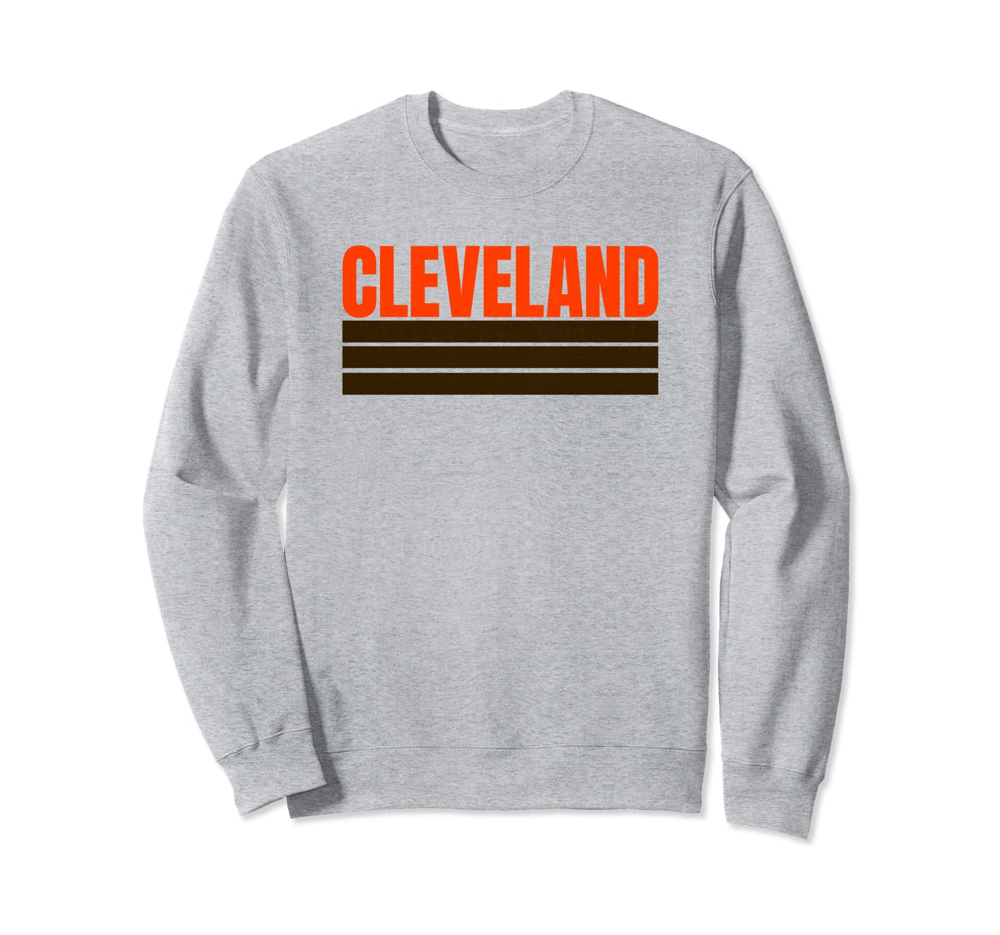 Cleveland Orange Brown Stripes Sweatshirt - Minimalist Print Men Women - T-Shirt, Sweatshirt, Hoodie