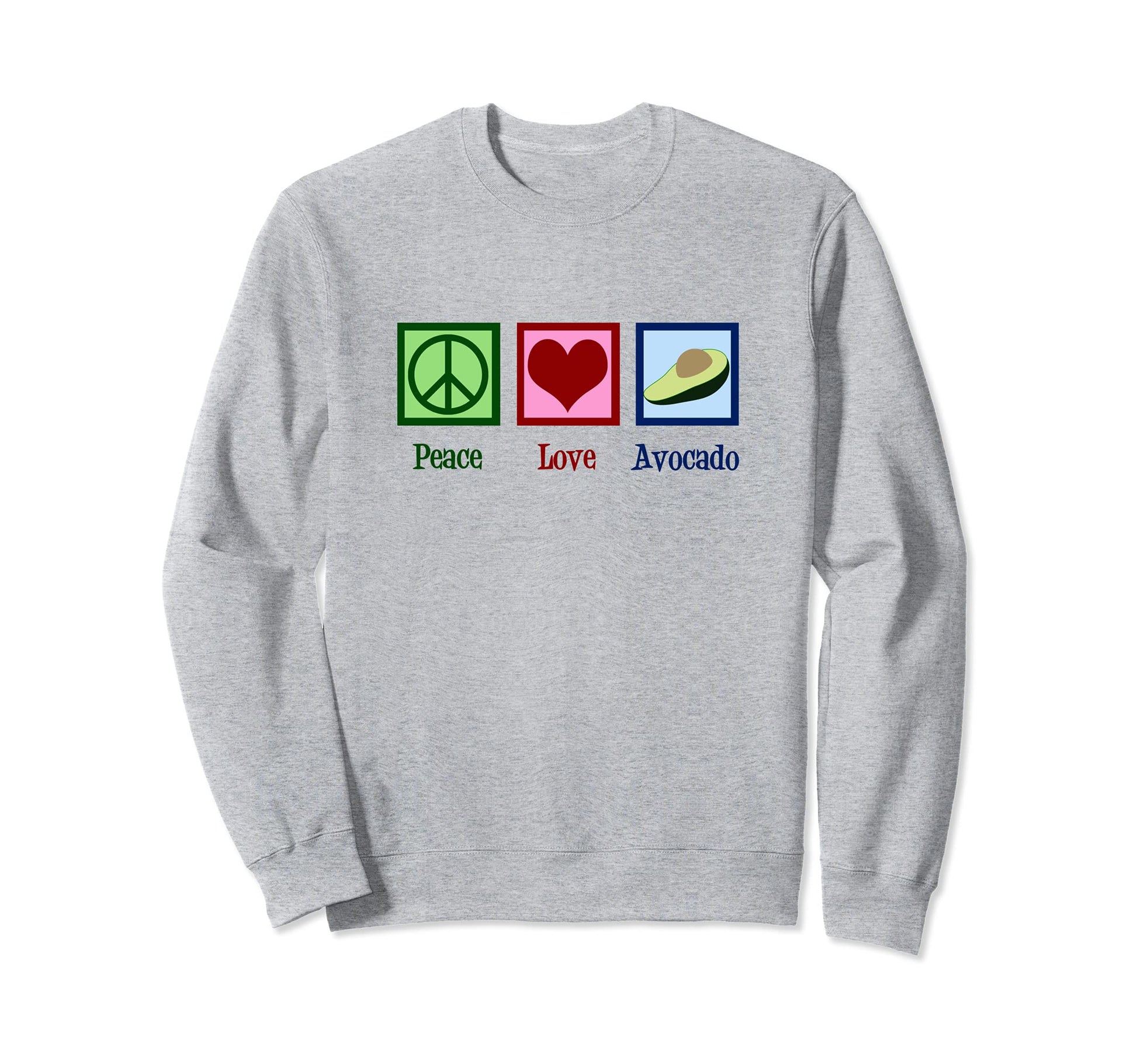 Avocado Lover Peace Love Avocados Sweatshirt - Custom Art Print for Adults - T-Shirt, Sweatshirt, Hoodie